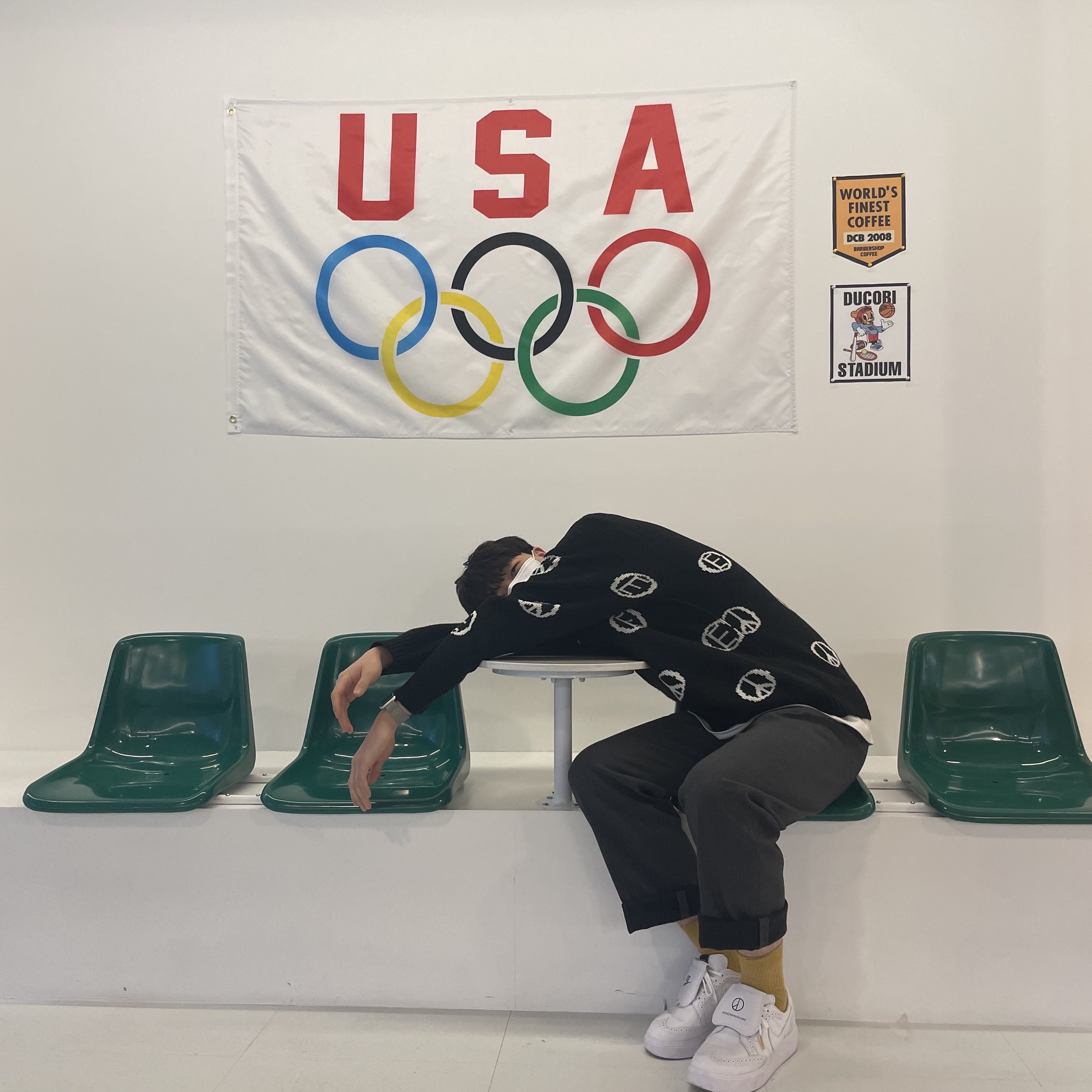 Jordan 1 Retro High OG CO.JP Midnight Navy, Nike x Peaceminusone Kwondo1 White 착용 스타일 - 2