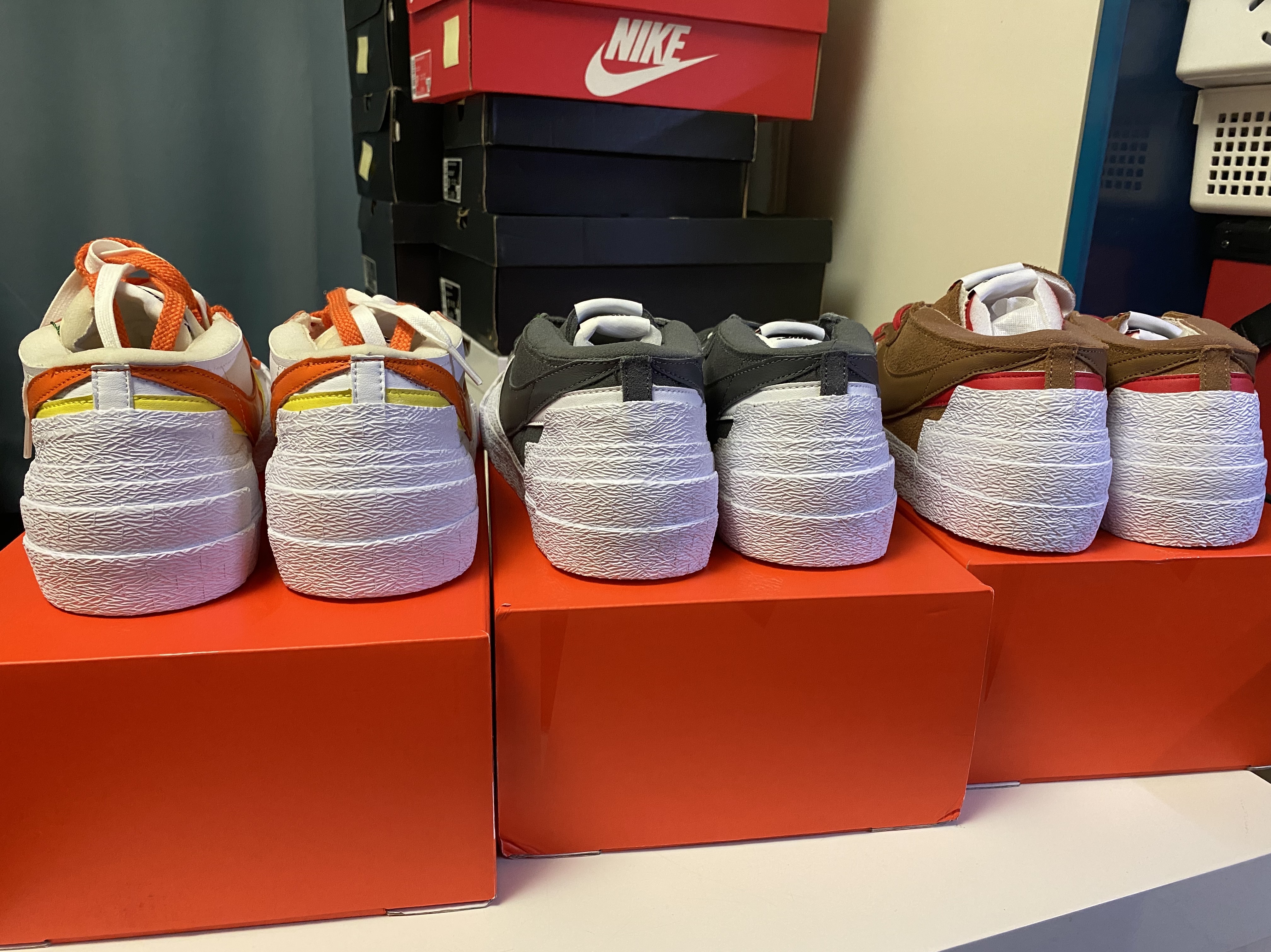 Nike x Sacai Blazer Low Iron Grey, Nike x Sacai Blazer Low Magma Orange 착용 스타일 - 2