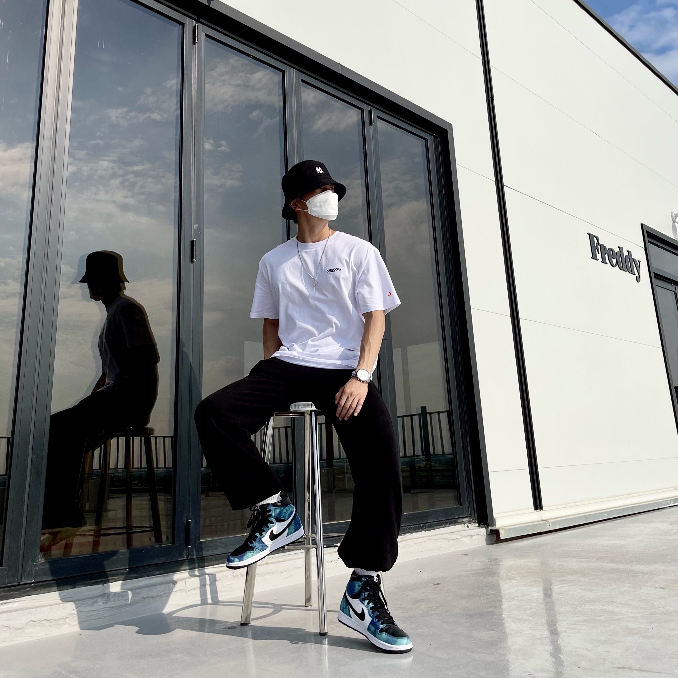 (W) Jordan 1 Retro High Tie-Dye 착용 스타일