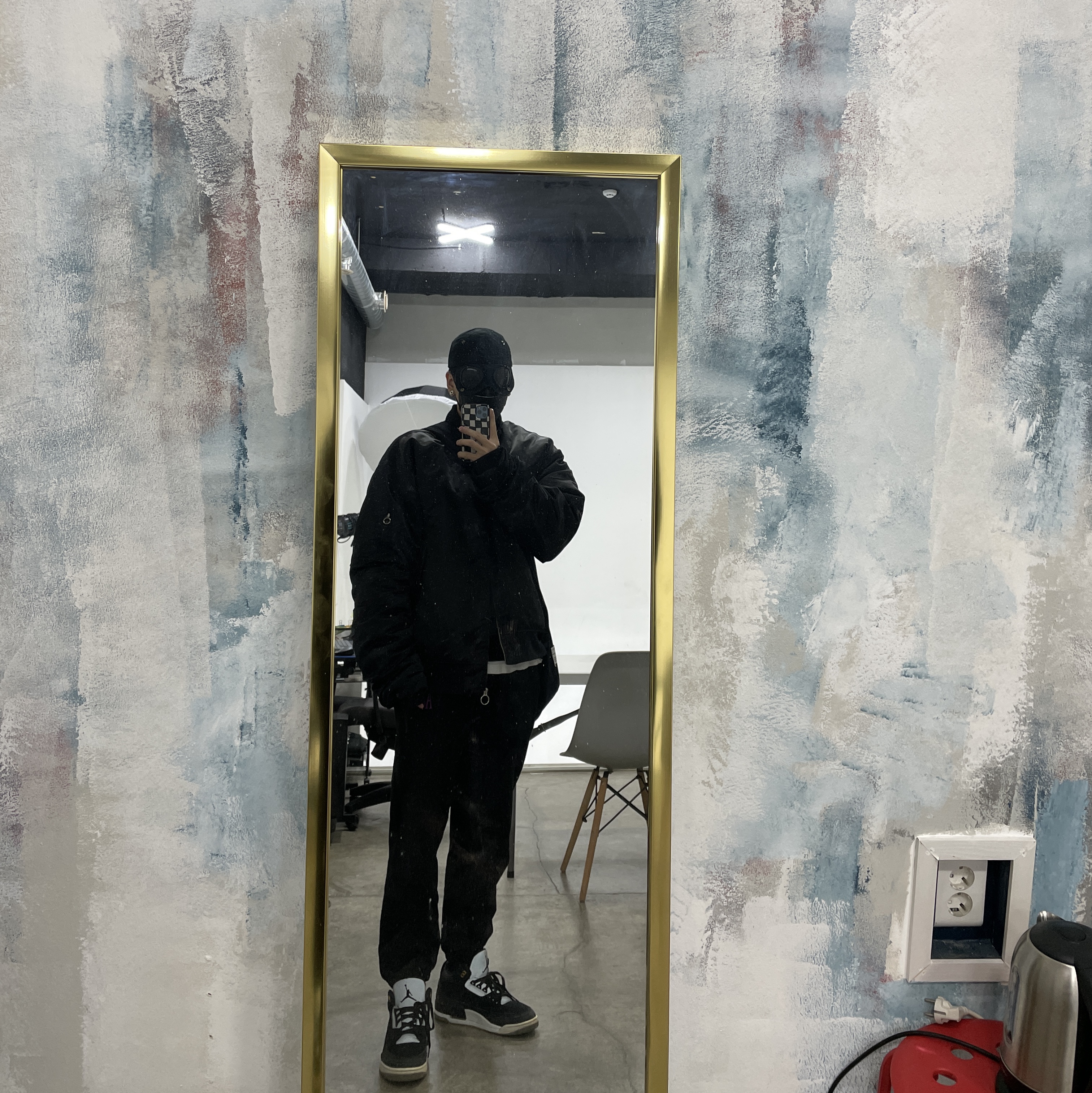 C.P. Company Goggle Back Logo Cap Black - 21SS, Jordan 3 Retro Tinker Black Cement Gold 착용 스타일 - 2