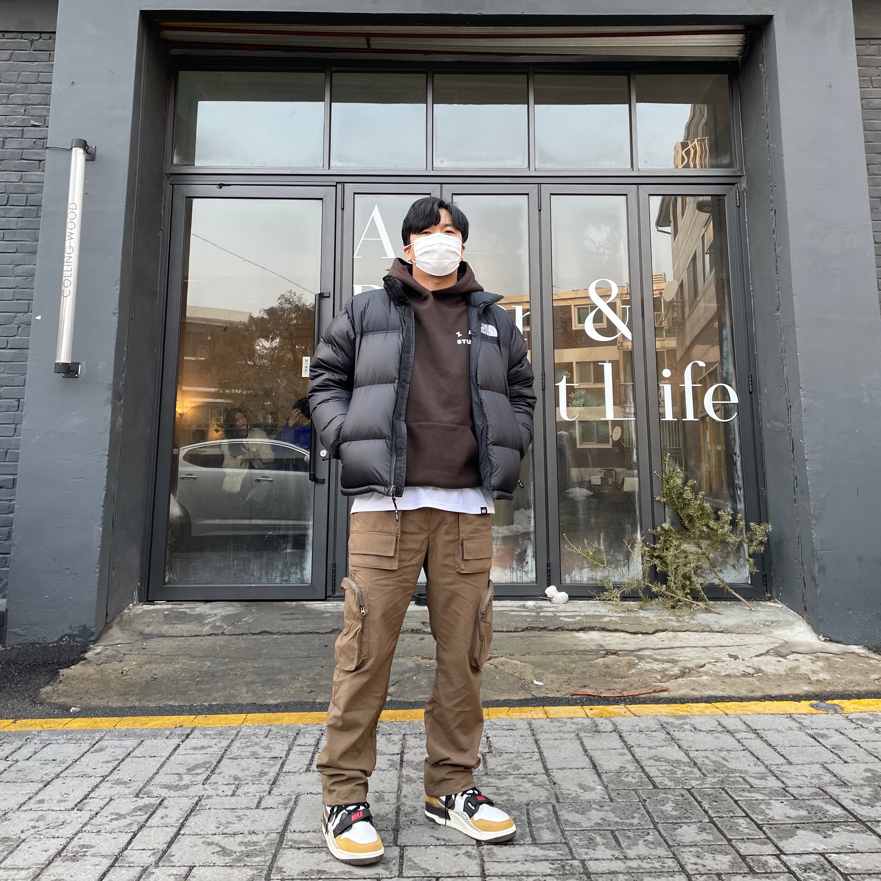 Jordan Legacy 312 Rookie of the Year, IAB Studio Hoodie Brown 착용 스타일