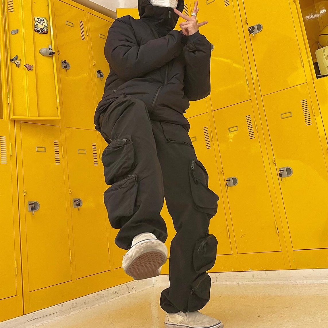 Arc'teryx Atom AR Hoody Black 착용 스타일