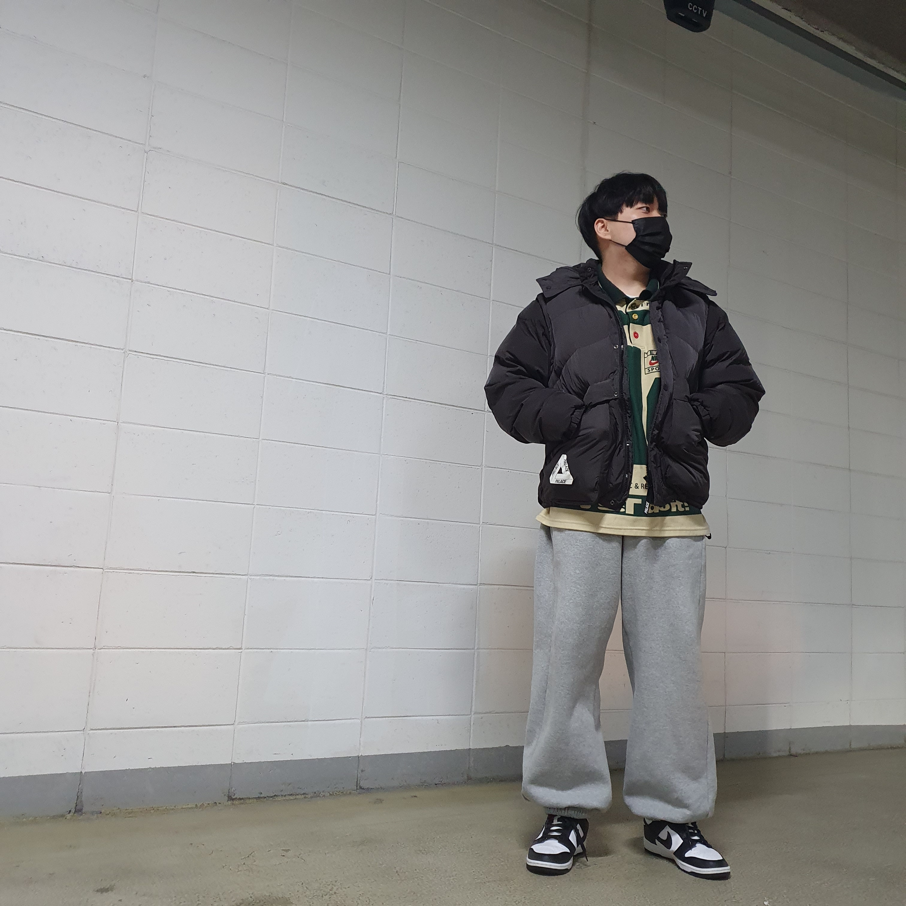 Nike Dunk Low Retro Black, Nike x Cactus Plant Flea Market Long Sleeve Polo Natural - Asia 착용 스타일