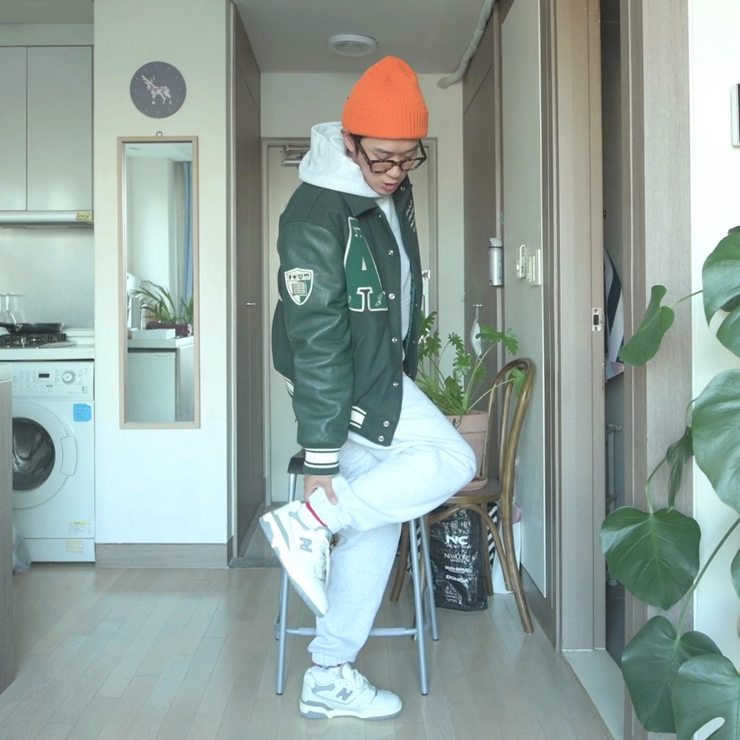 New Balance x Aime Leon Dore 550 Silver Mix 착용 스타일