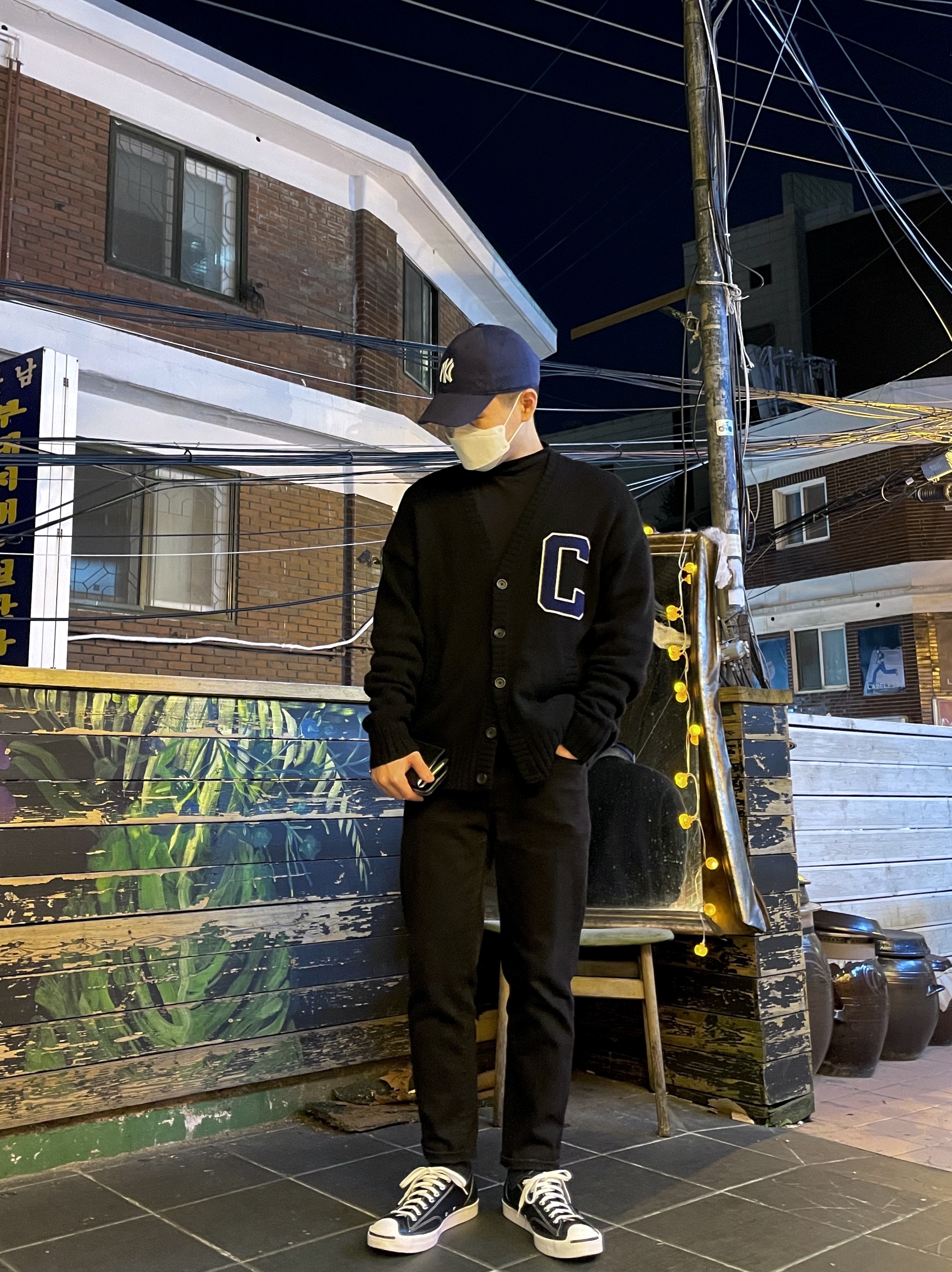 Converse x Moncler x Fragment Jack Purcell Fraylor II Black 착용 스타일