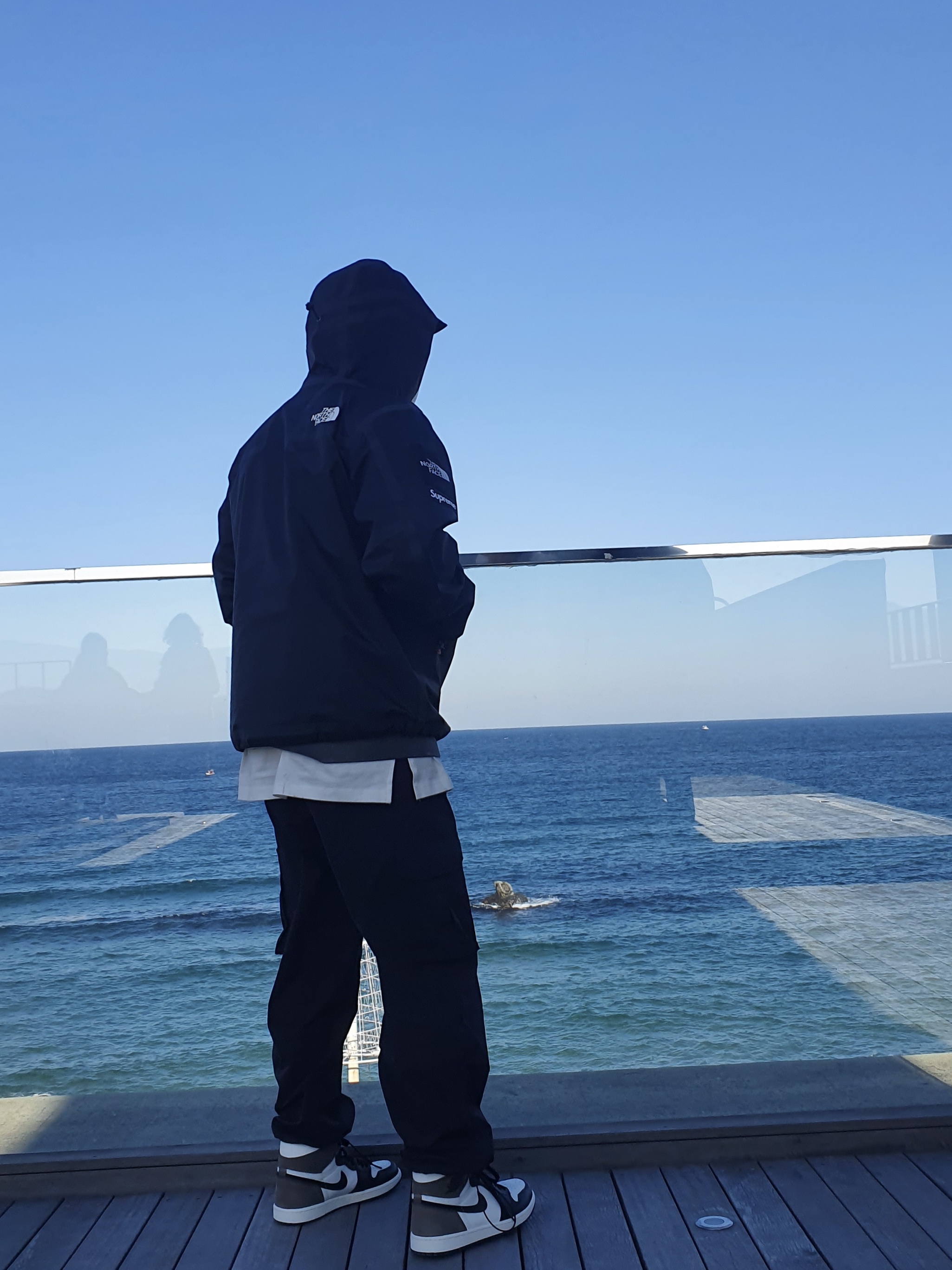 Supreme x The North Face Summit Series Outer Tape Seam Jacket Black - 21SS, Jordan 1 Retro High OG Black Mocha 착용 스타일