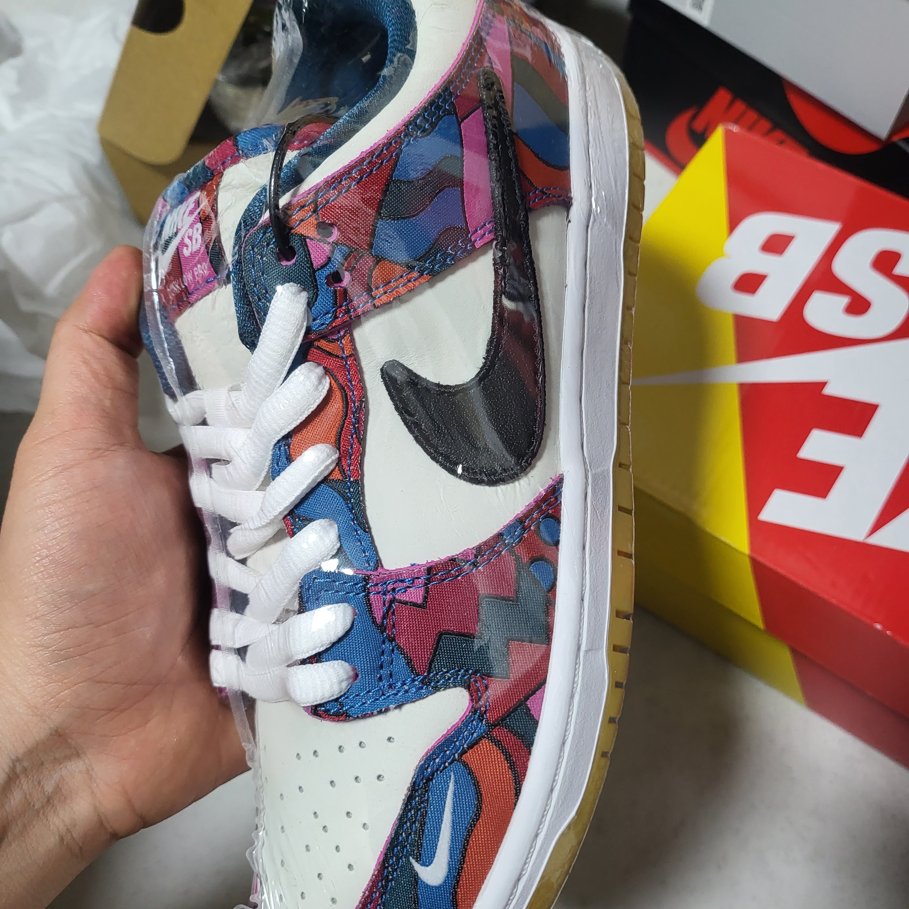 Nike x Parra SB Dunk Low Pro Abstract Art 착용 스타일 - 2
