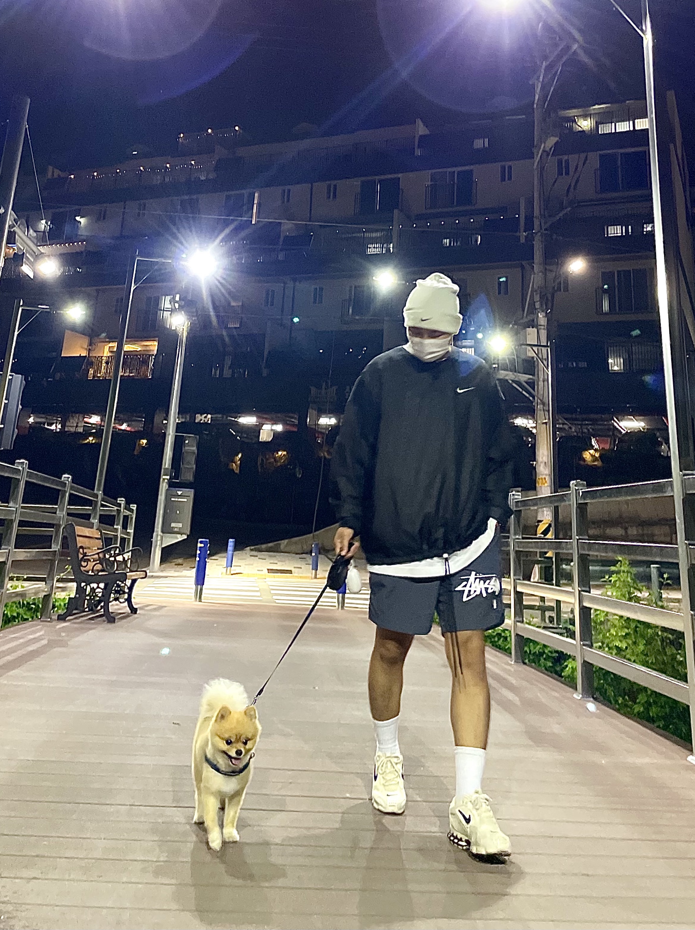 Nike x Stussy Air Zoom Spiridon Cage 2 Fossil, Nike x Stussy Water Shorts Off Noir 착용 스타일