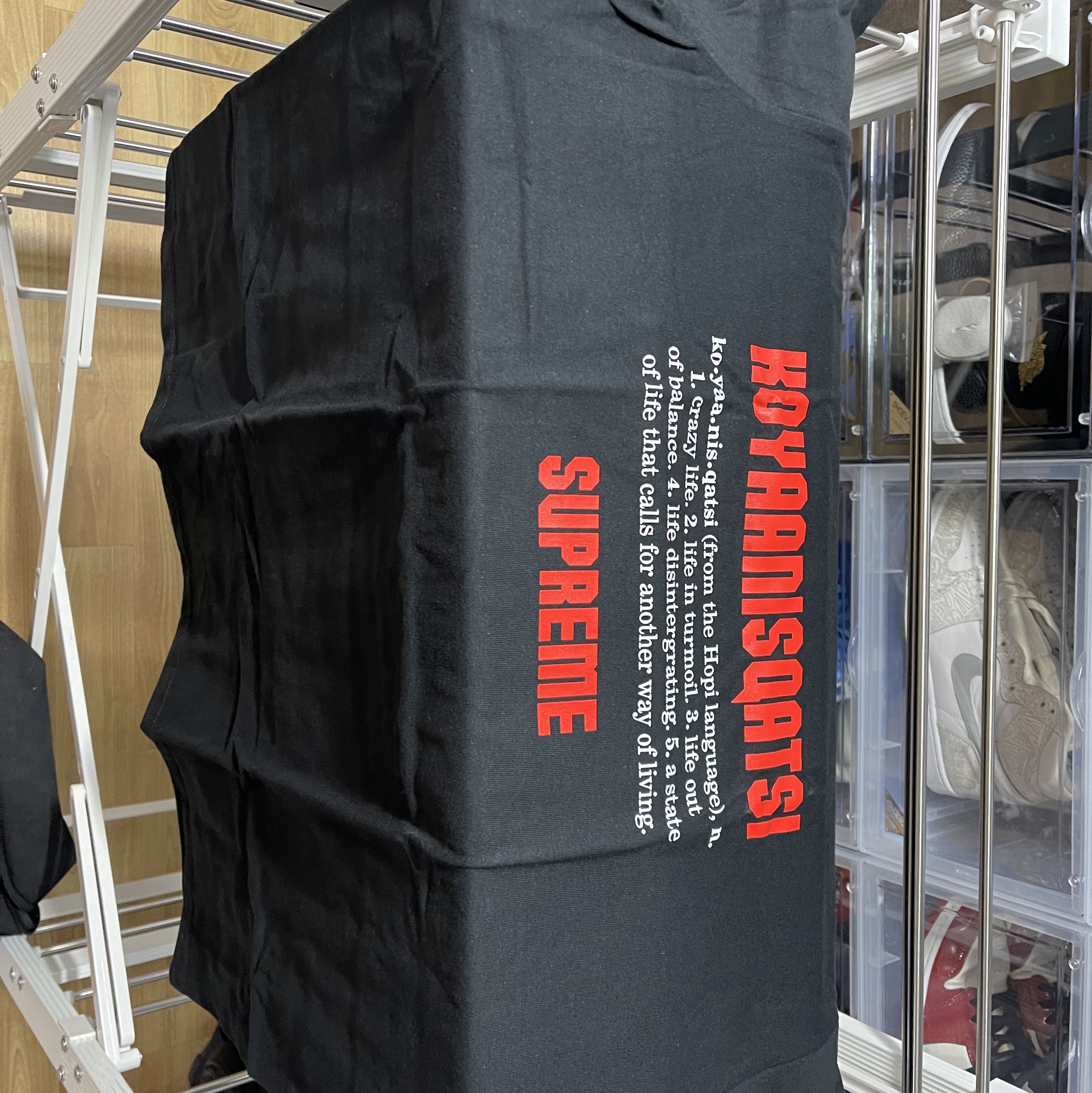 Supreme Dicks T-Shirt Black - 20FW 착용 스타일 - 3