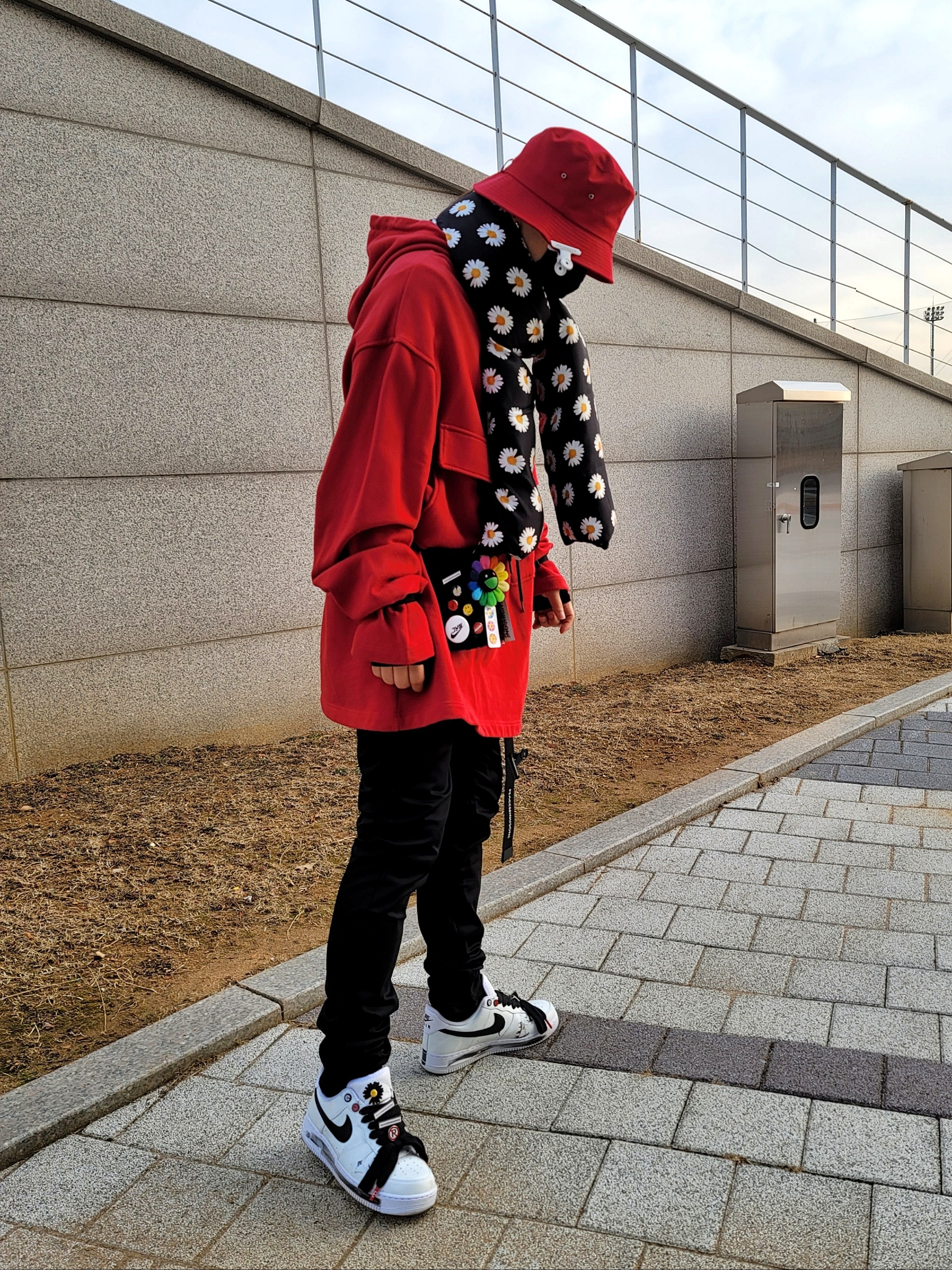 Nike x Peaceminusone Air Force 1 Low Para-Noise 2.0 착용 스타일 - 3