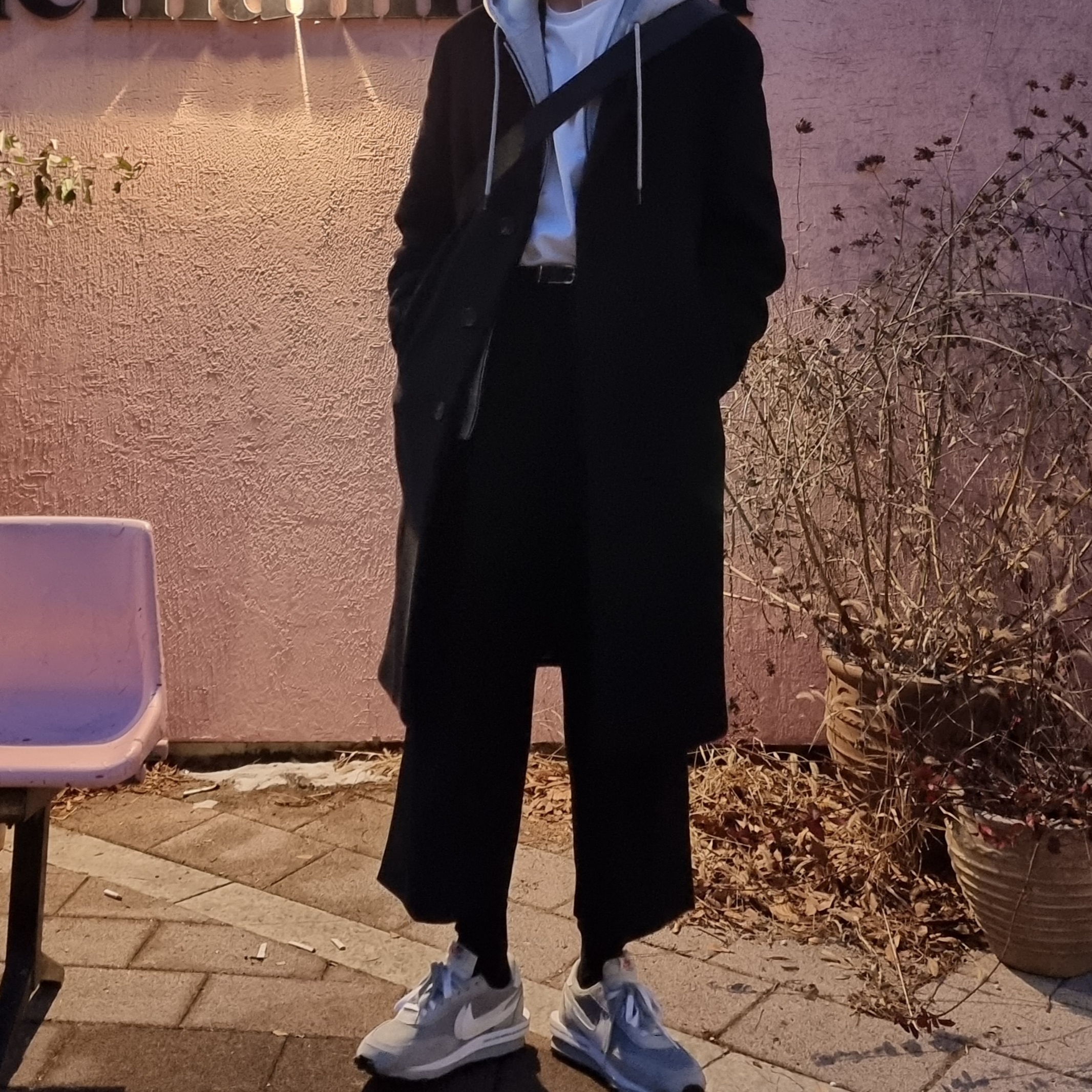 Nike x Sacai x Fragment LDWaffle Light Smoke Grey 착용 스타일