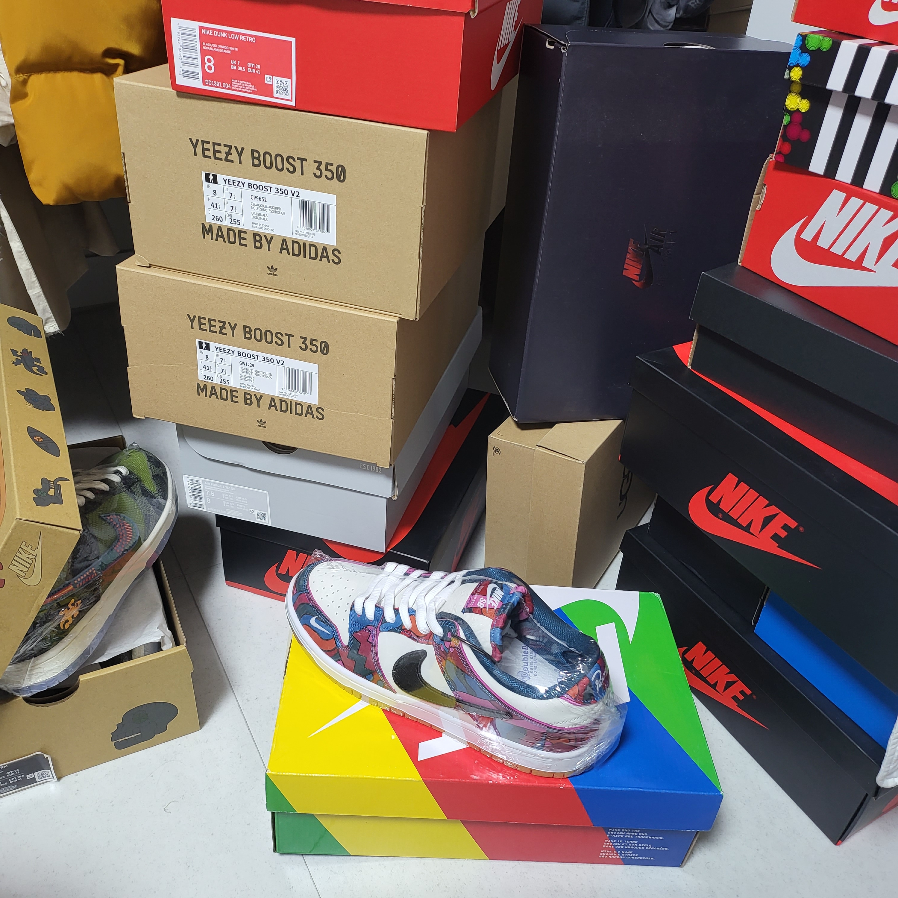 Nike x Parra SB Dunk Low Pro Abstract Art 착용 스타일 - 1