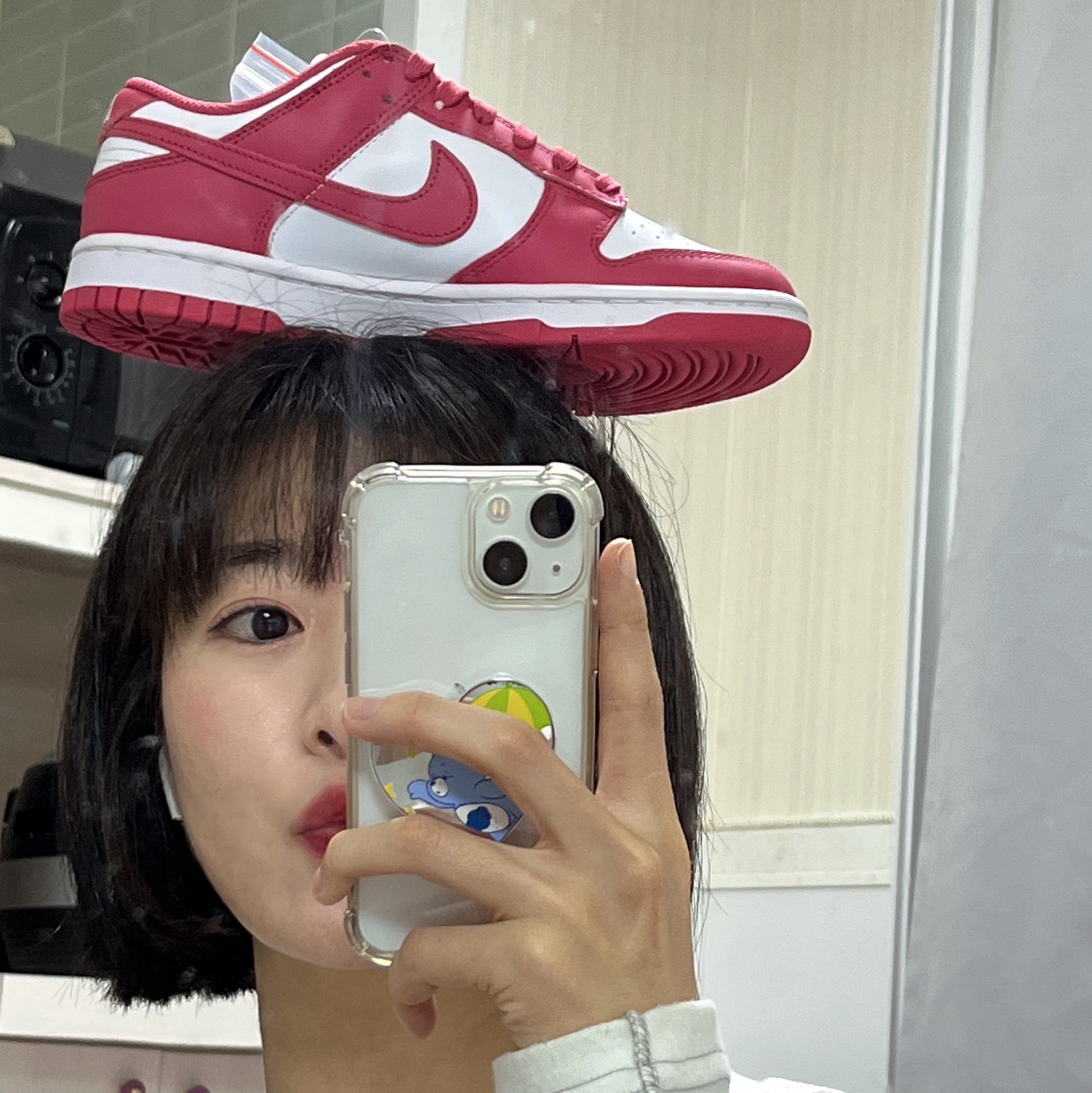 (W) Nike Dunk Low Archeo Pink 착용 스타일