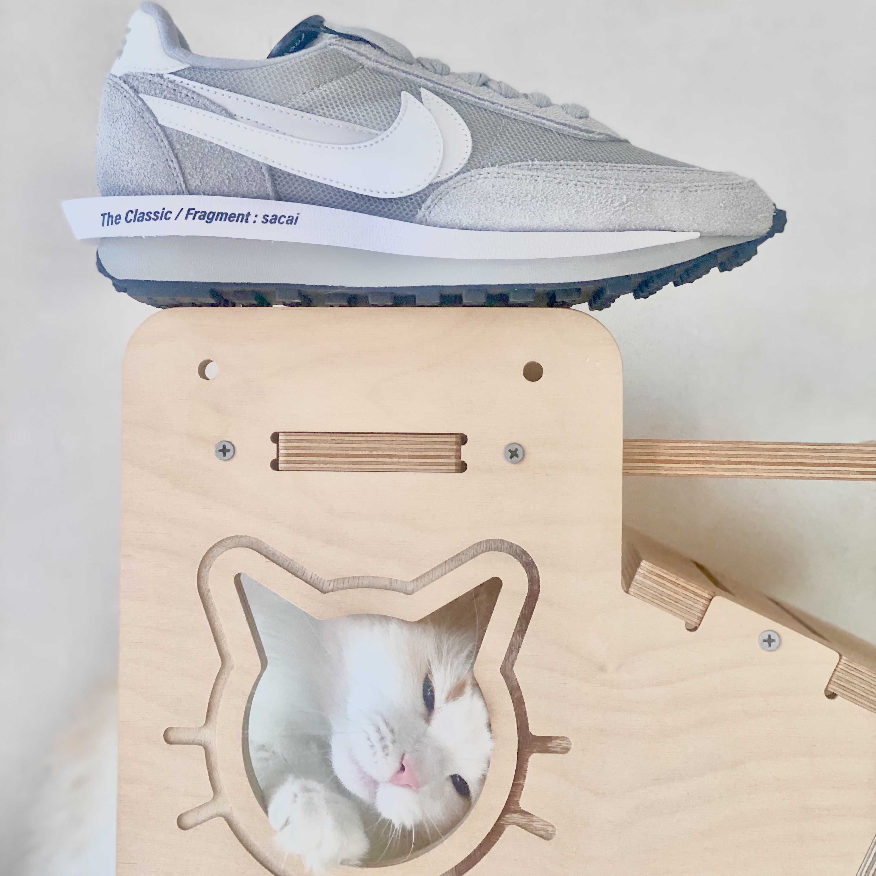 Nike x Sacai x Fragment LDWaffle Light Smoke Grey 착용 스타일