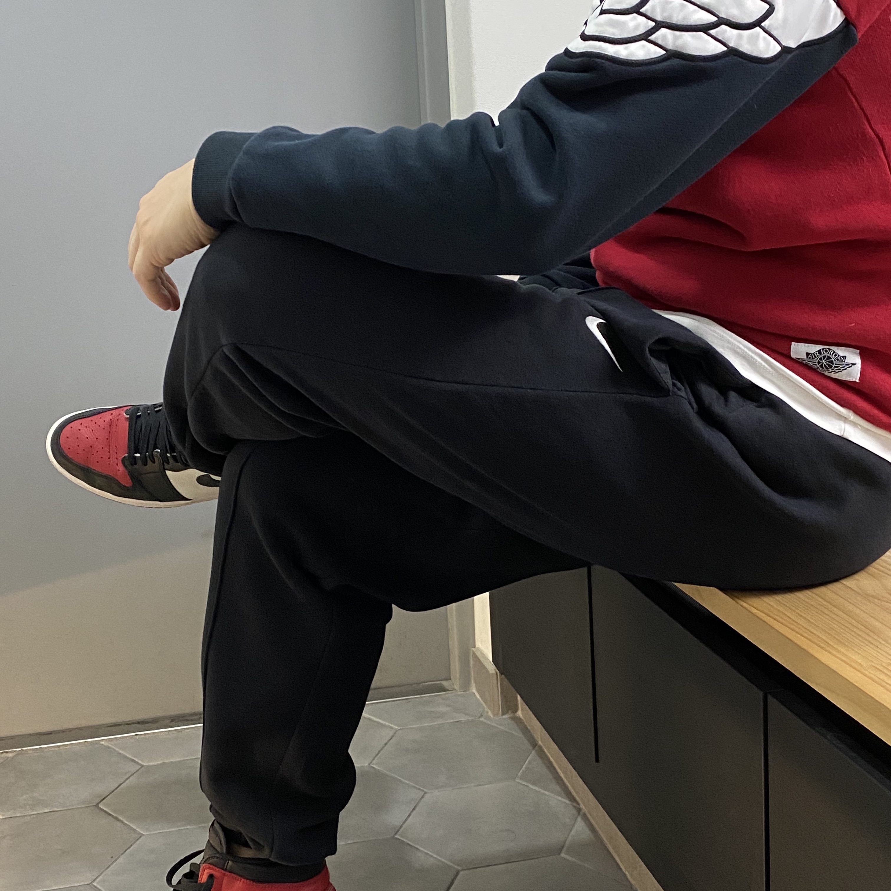 Jordan 1 Retro High OG Bred Toe 착용 스타일 - 1