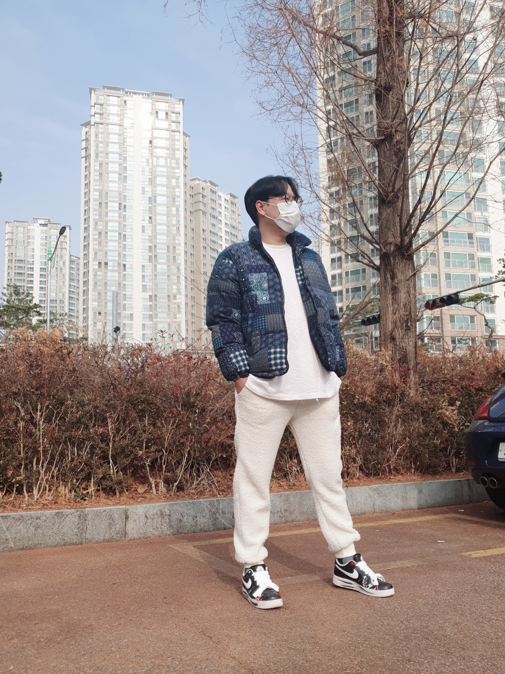 Nike x Peaceminusone Air Force 1 Low Para-Noise 착용 스타일 - 2