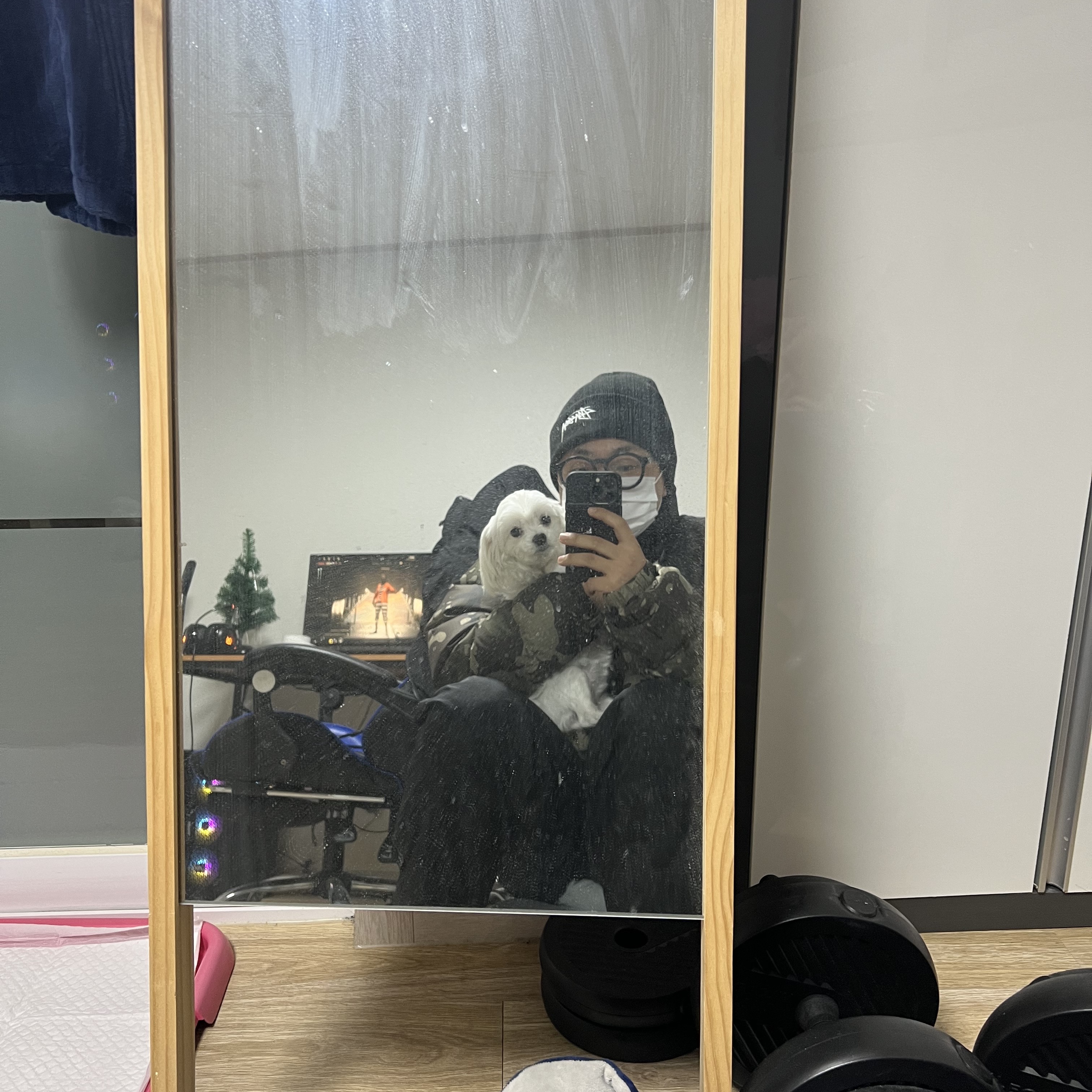 The North Face 1996 Novelty Nuptse Jacket Woodland Camo, Nike x Stussy Cuff Beanie Black 착용 스타일 - 1
