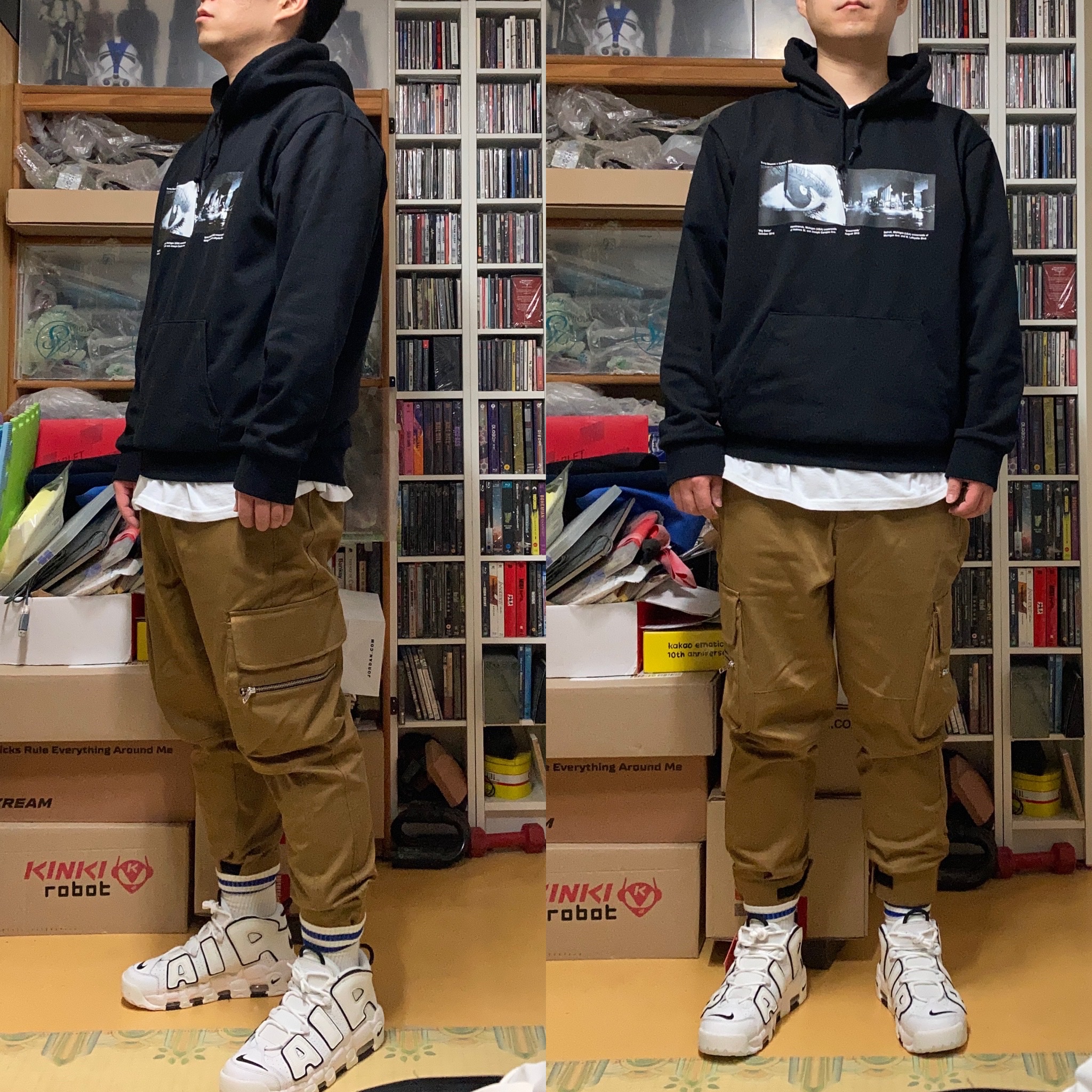 (W) Nike Air More Uptempo Summit White 착용 스타일