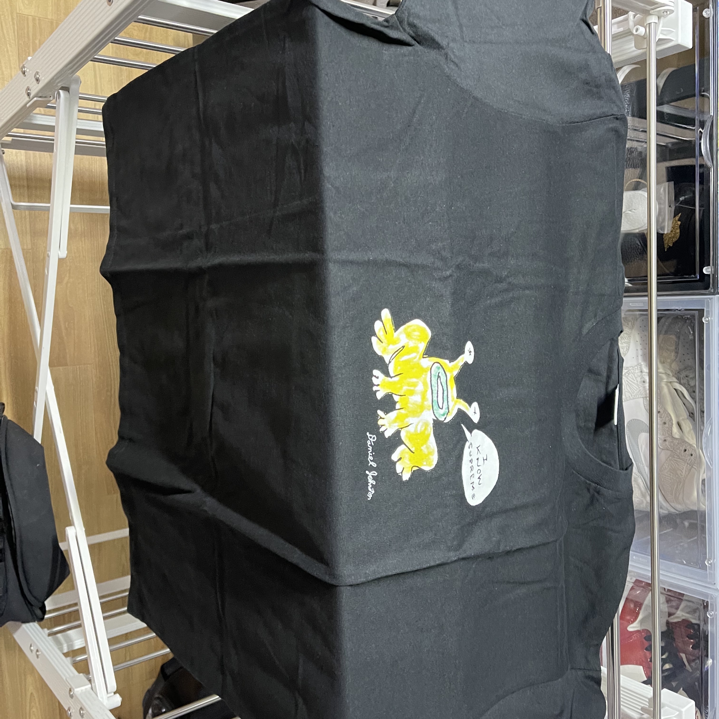 Supreme Dicks T-Shirt Black - 20FW 착용 스타일 - 4