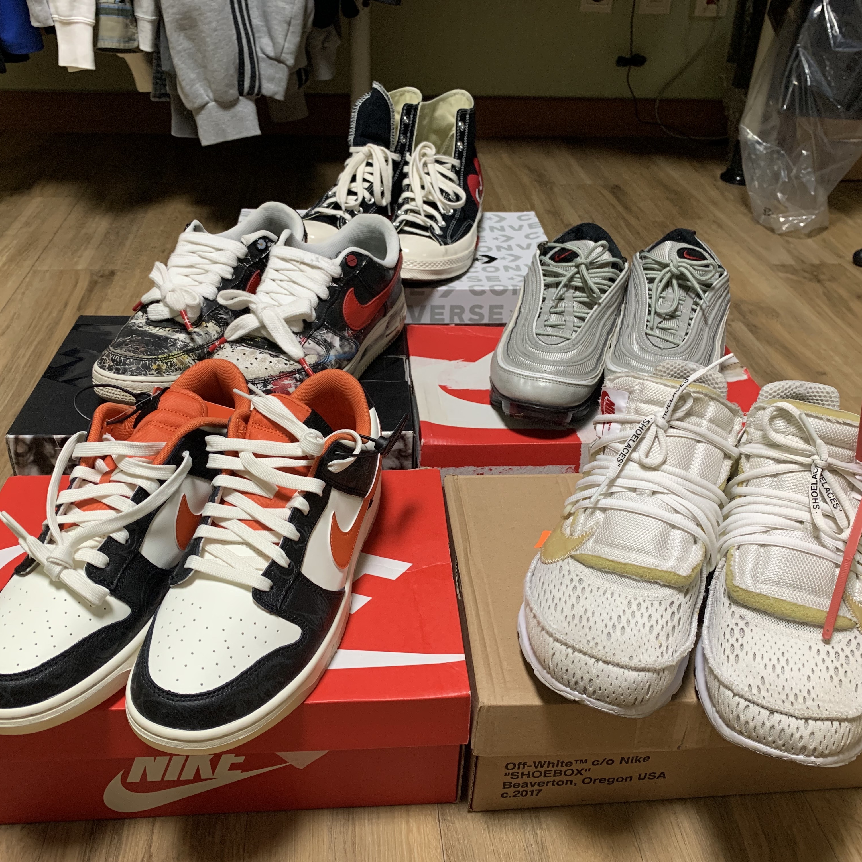 Nike Dunk Low Retro PRM Halloween, Nike x Off-White Air Presto White 착용 스타일 - 1