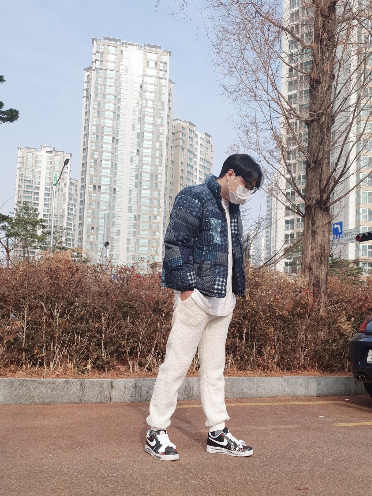 Nike x Peaceminusone Air Force 1 Low Para-Noise 착용 스타일 - 1