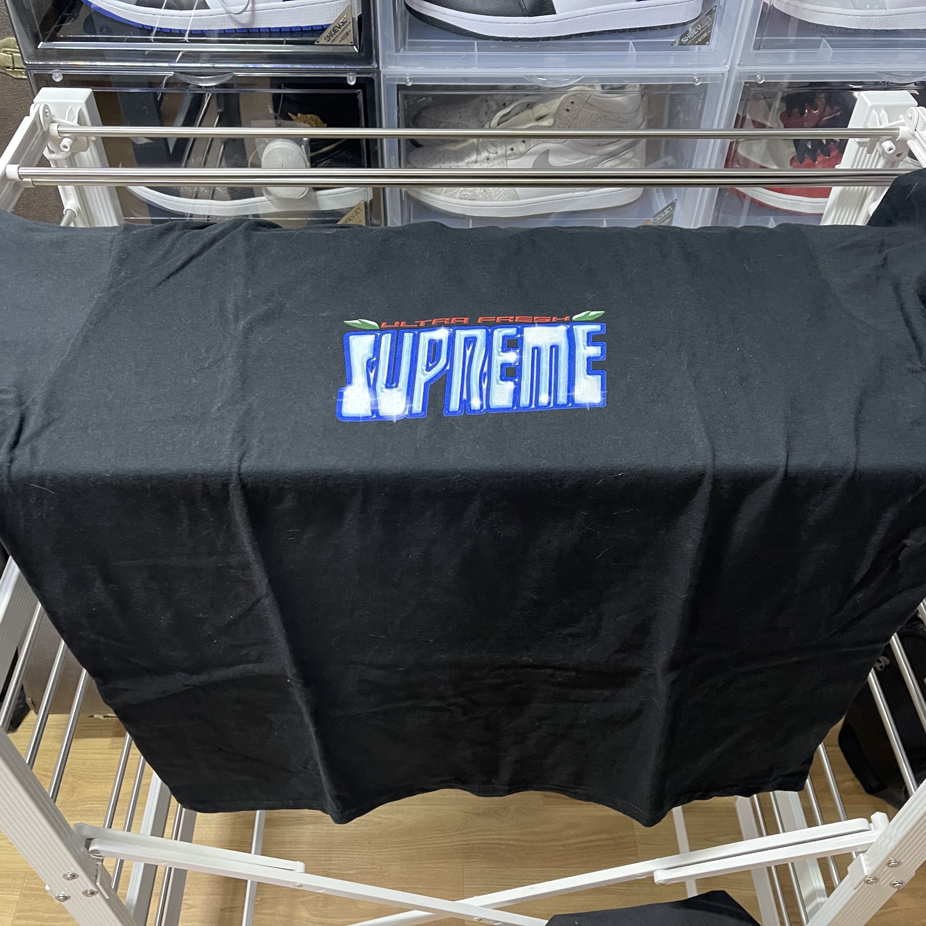 Supreme Dicks T-Shirt Black - 20FW 착용 스타일 - 2