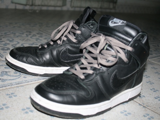 Nike x Stussy Dunk High Plus B Black White 착용 스타일
