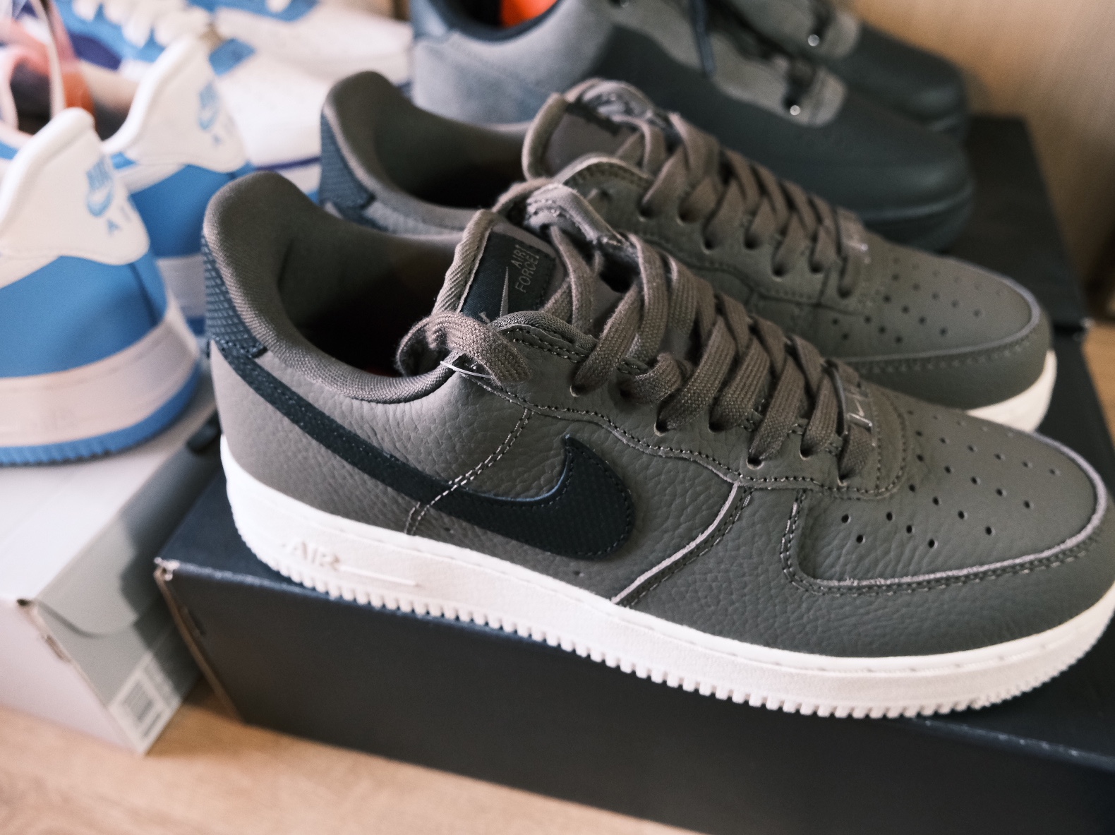 Nike x NBA Air Force 1 '07 LV8 EMB White and Coast Field, Nike Air Force 1 '07 Craft Ridgerock 착용 스타일 - 2