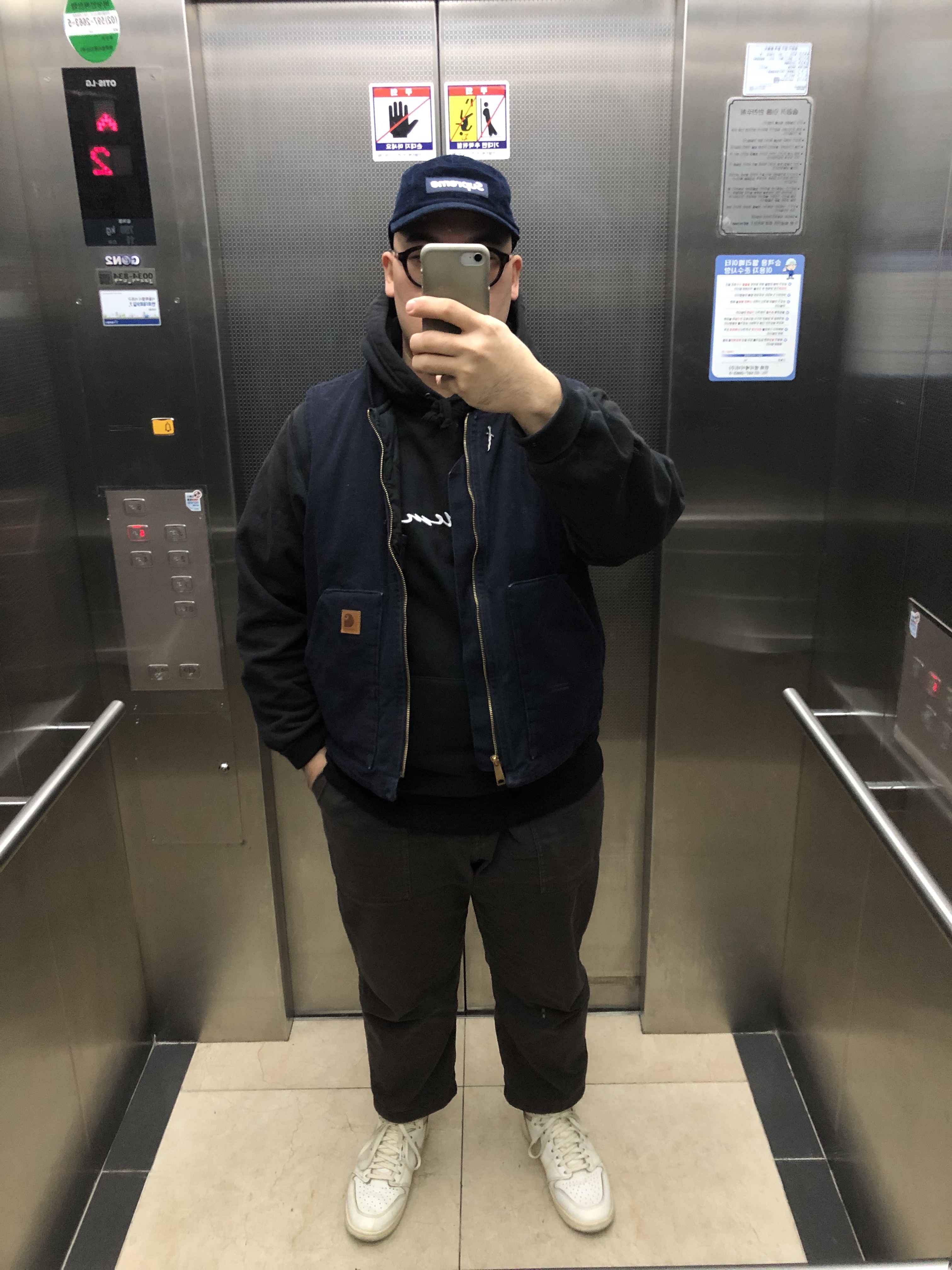 Supreme Gore-Tex Corduroy Camp Cap Navy - 21FW, Jordan 1 High 85 Neutral Grey 착용 스타일 - 1