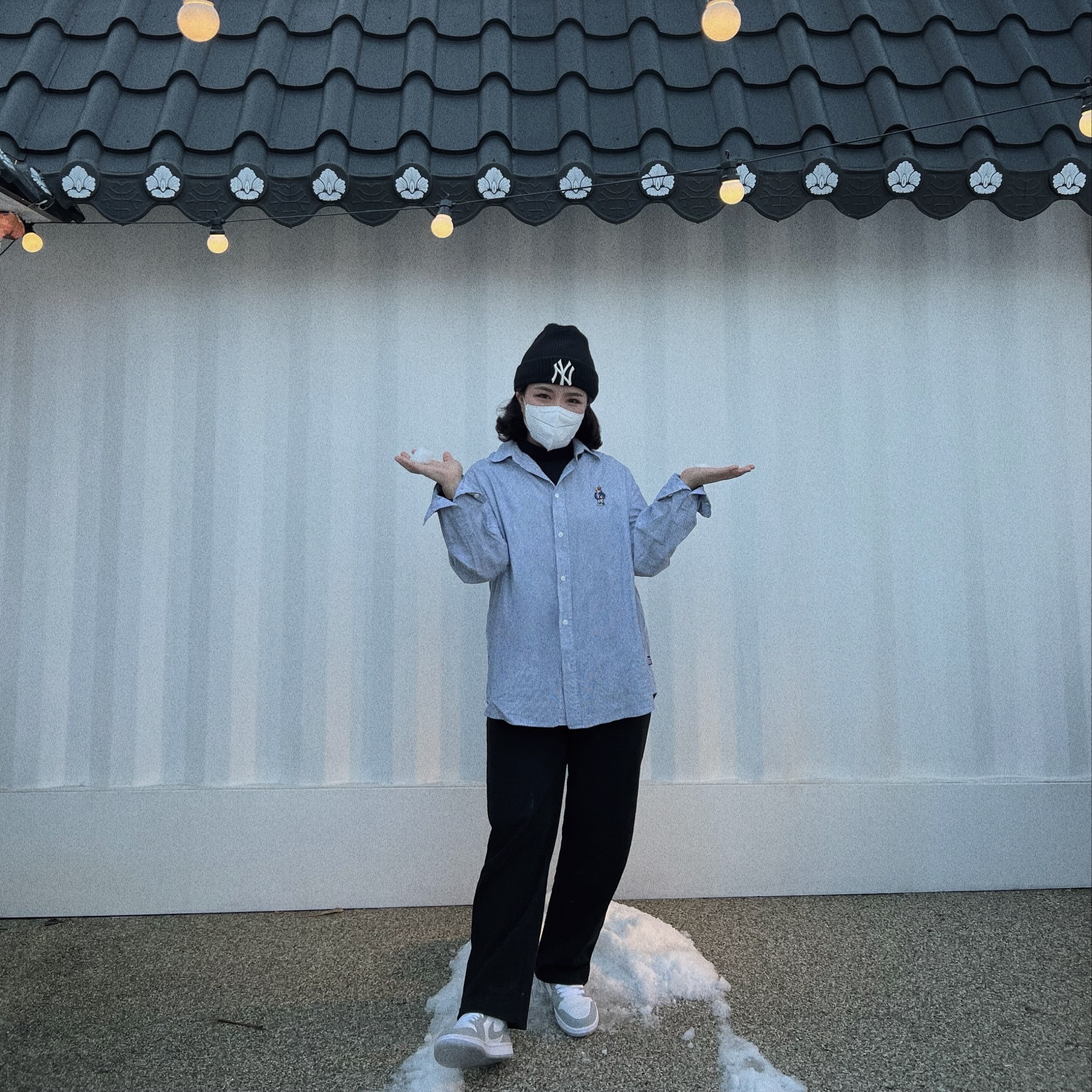 (W) Jordan 1 Low White Wolf Grey 착용 스타일