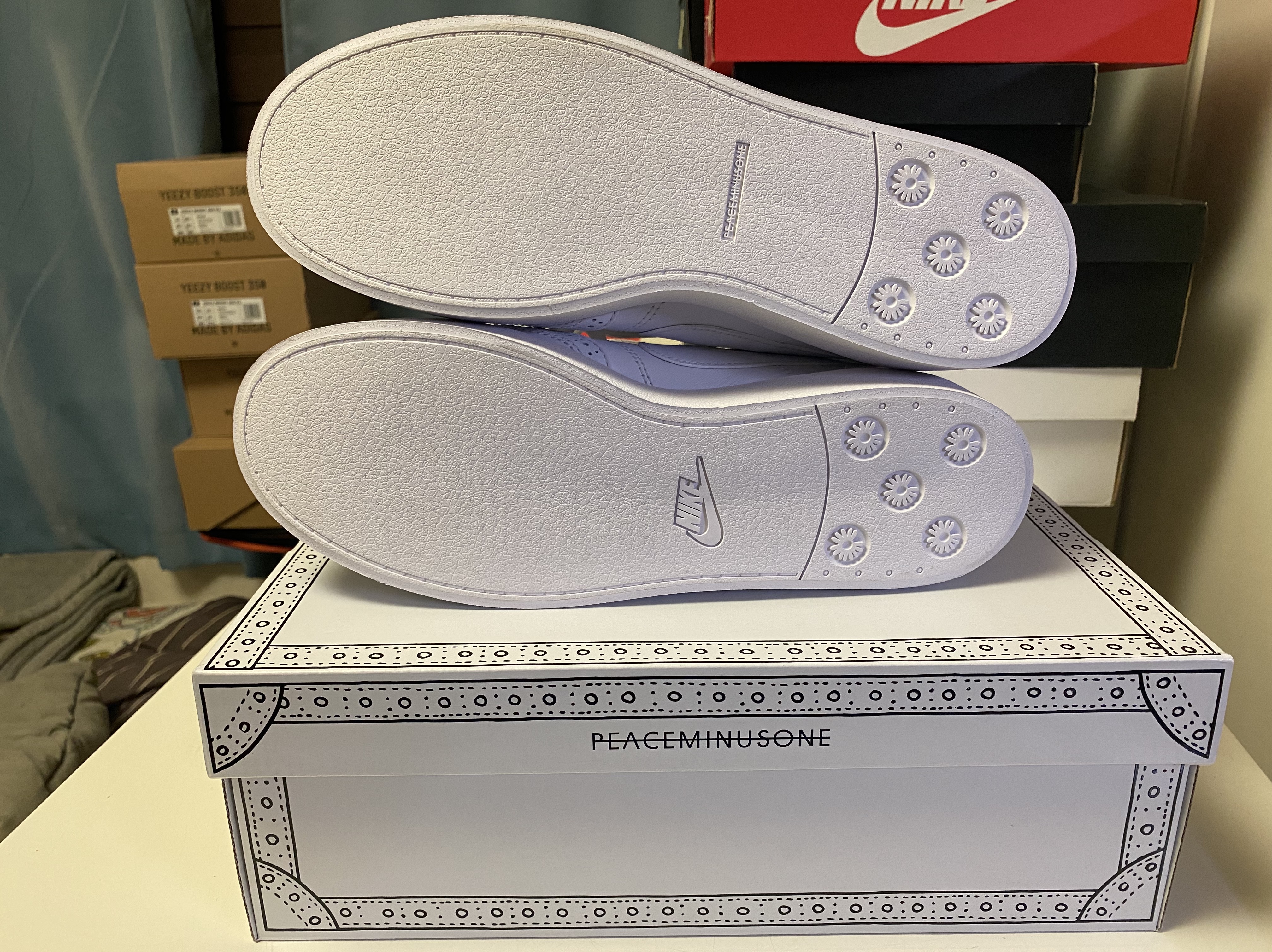 Nike x Peaceminusone Kwondo1 White 착용 스타일 - 1