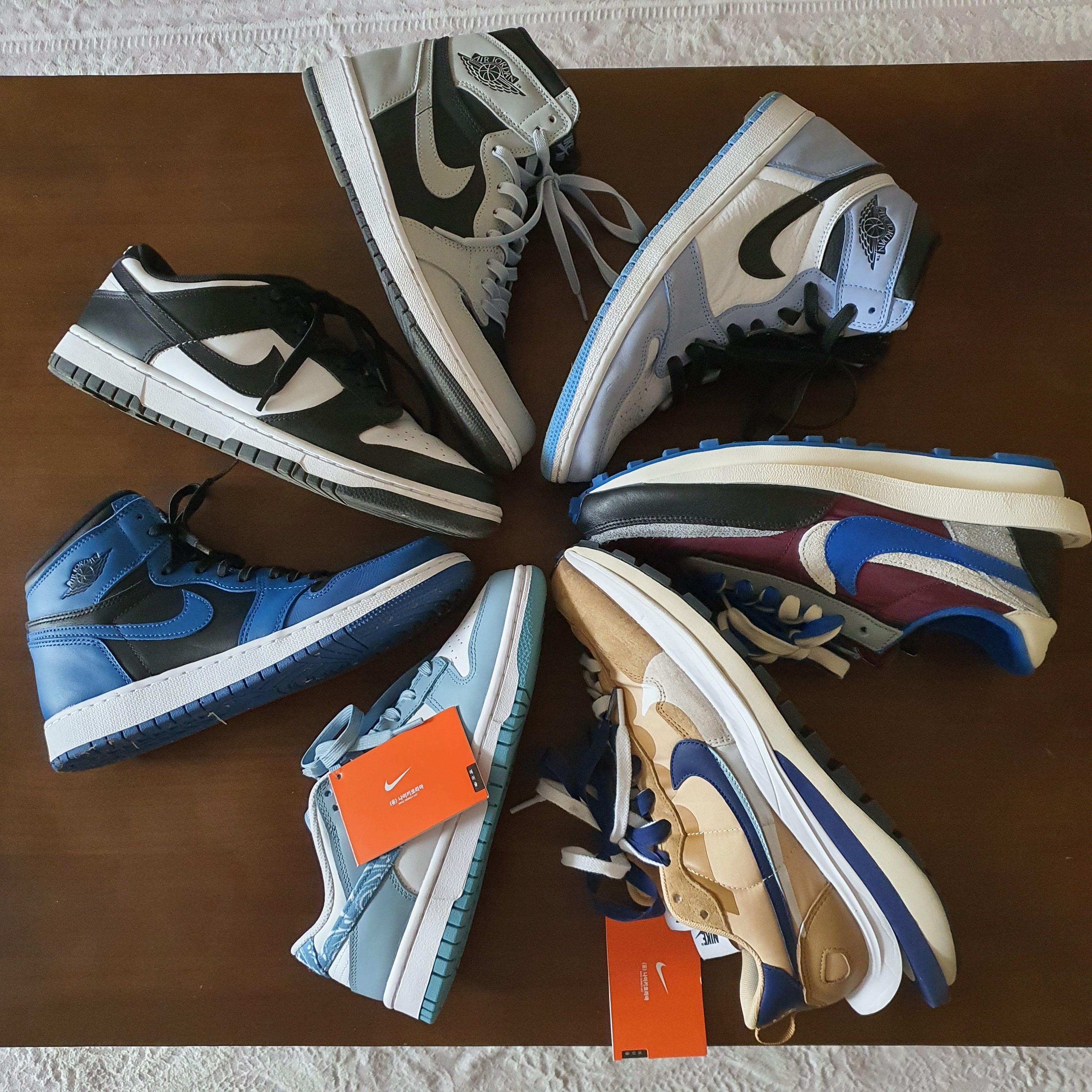 Nike Dunk Low Retro Black, Jordan 1 Retro High OG Shadow 2.0 착용 스타일