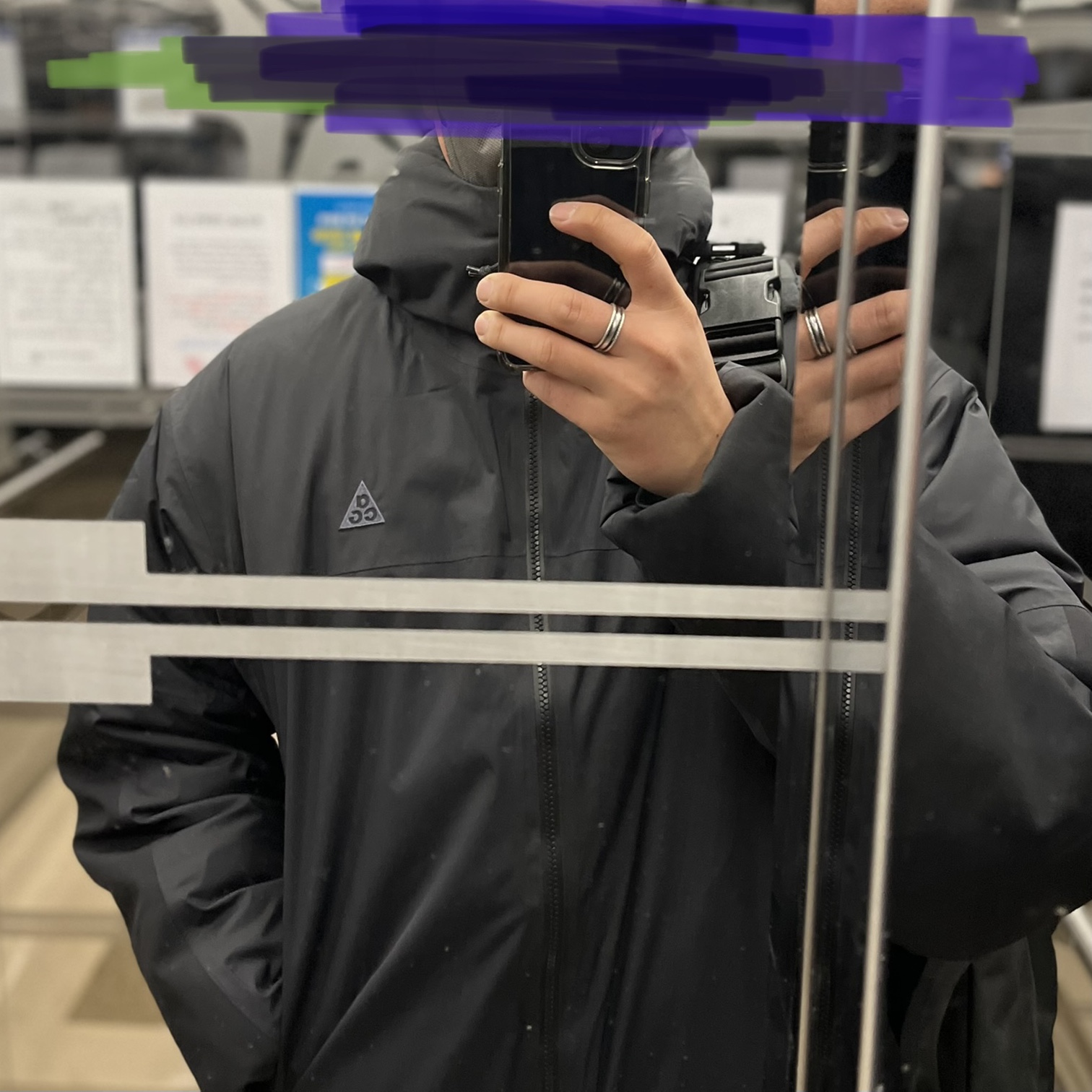 Nike ACG 4th Horseman Puffer Jacket Black Anthracite - US/EU 착용 스타일