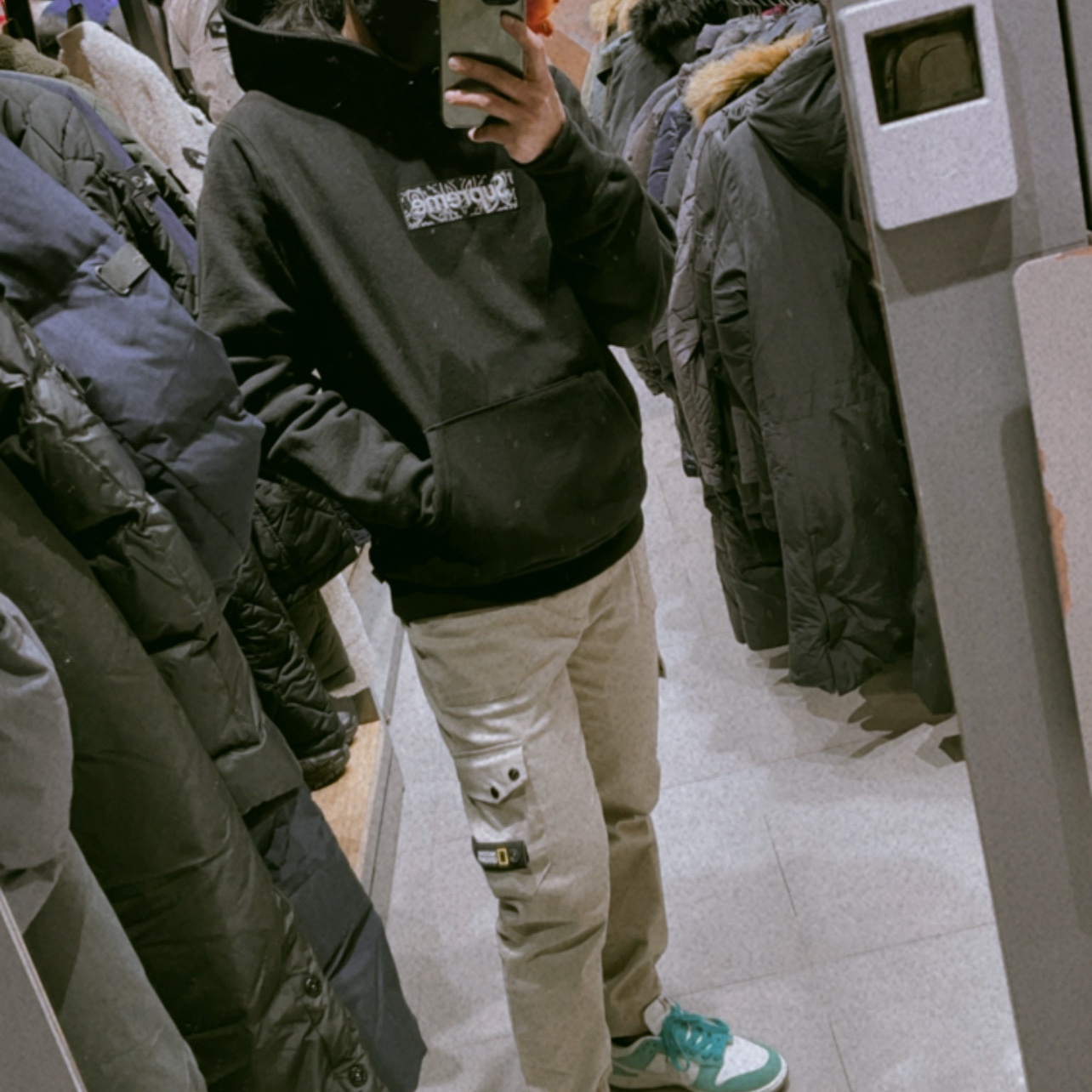Supreme Bandana Box Logo Hooded Sweatshirt Black - 19FW 착용 스타일