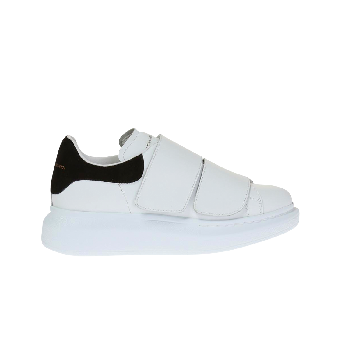 (W) Alexander McQueen Oversized Velcro Sneakers White Black 상세 이미지 1