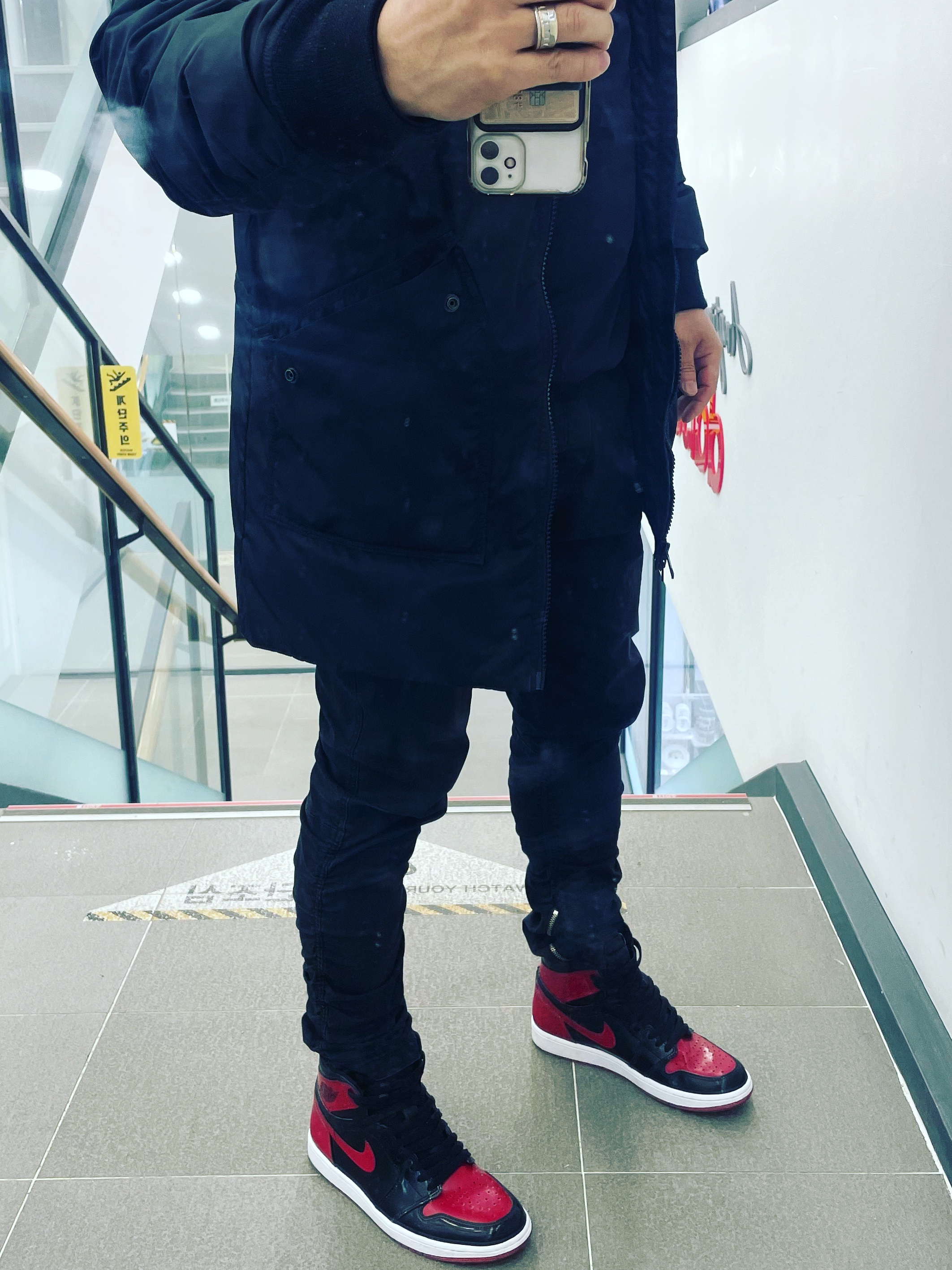 Jordan 1 Retro High OG Patent Bred 착용 스타일