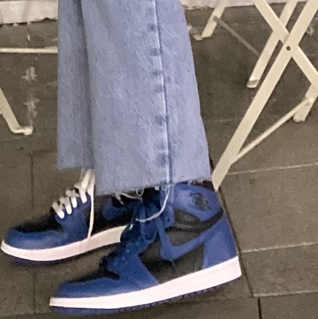 Jordan 1 Retro High OG Dark Marina Blue, (GS) Jordan 1 Retro High OG Dark Marina Blue 착용 스타일 - 1
