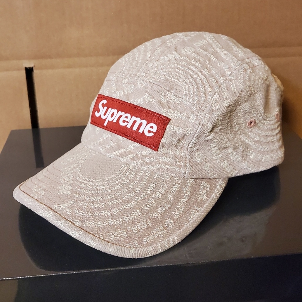 Supreme Circles Jacquard Denim Camp Cap Brown - 21FW 착용 스타일