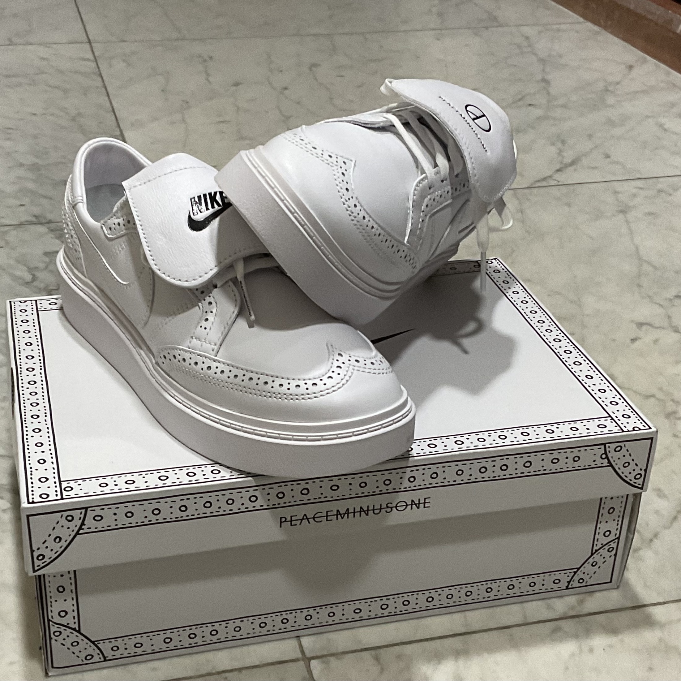 Nike x Peaceminusone Kwondo1 White 착용 스타일