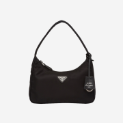 Prada Re-Edition Nylon Mini Hobo Bag Black