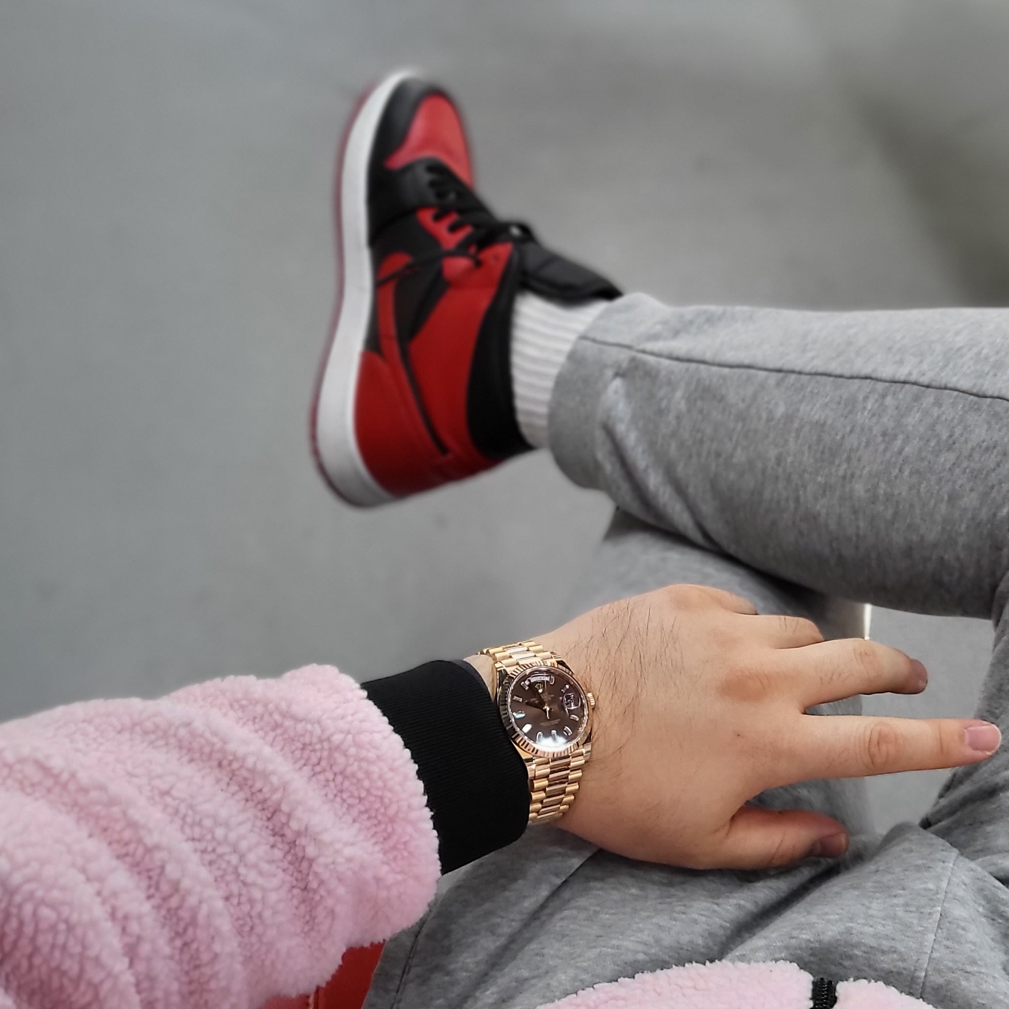 Nike Big Swoosh Full Zip Jacket Pink Black, Jordan 1 Mid Bred Banned 2020 착용 스타일