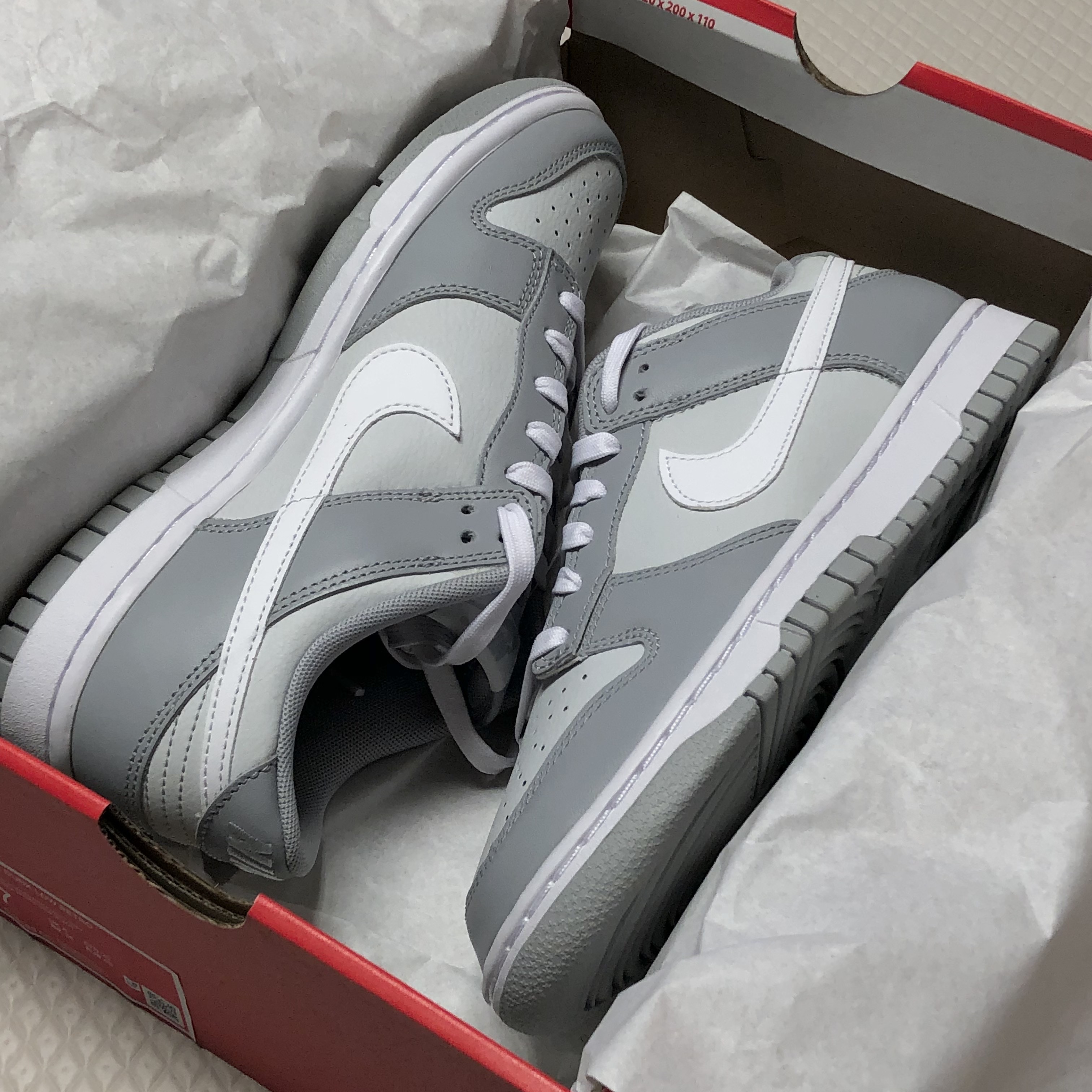 Nike Dunk Low Retro Wolf Grey 착용 스타일 - 1