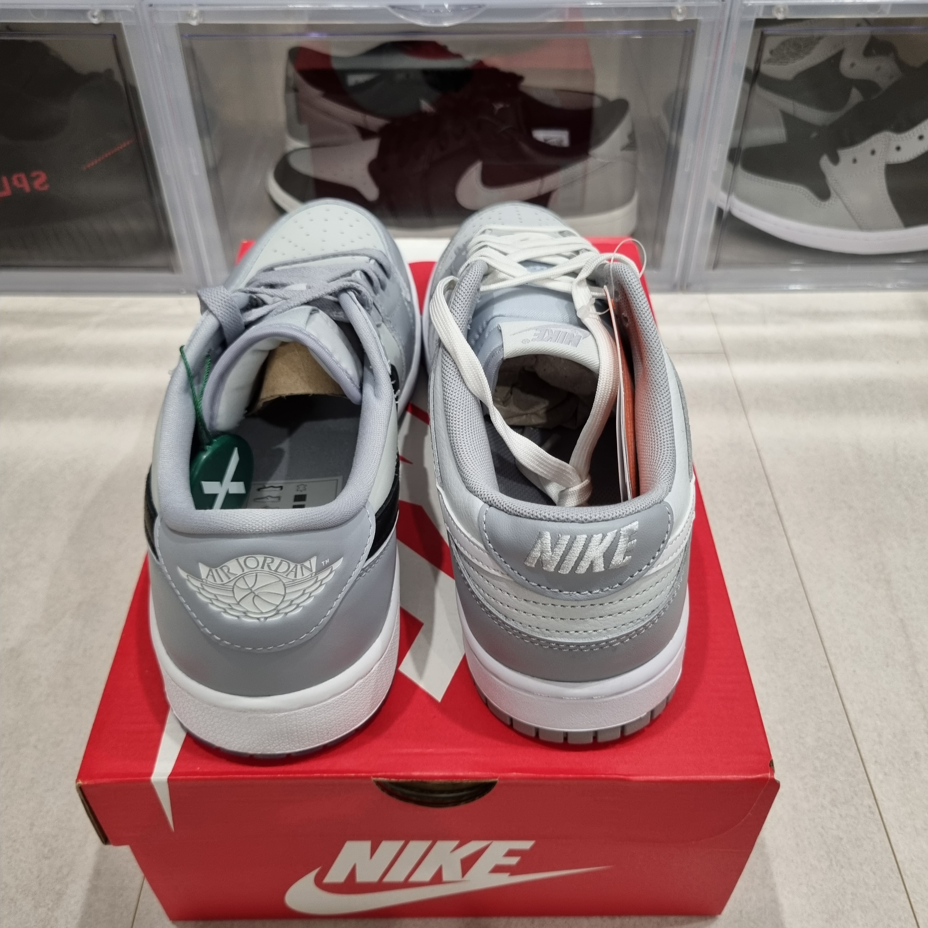 Nike Dunk Low Retro Wolf Grey, Jordan 1 Low Golf Wolf Grey 착용 스타일 - 3