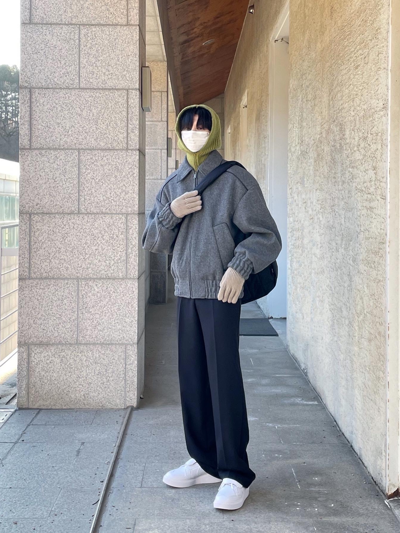 Nike x Peaceminusone Kwondo1 White 착용 스타일 - 1