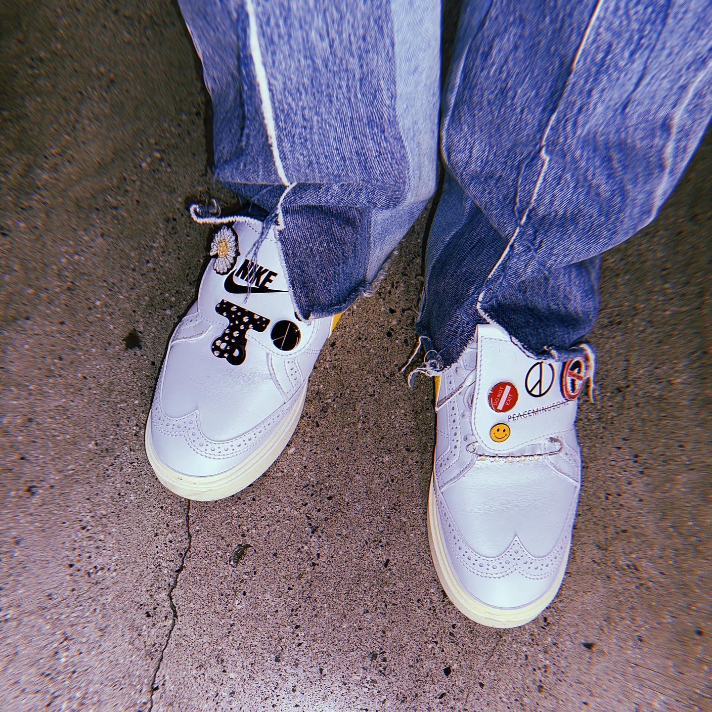 Nike x Peaceminusone Kwondo1 White 착용 스타일 - 2