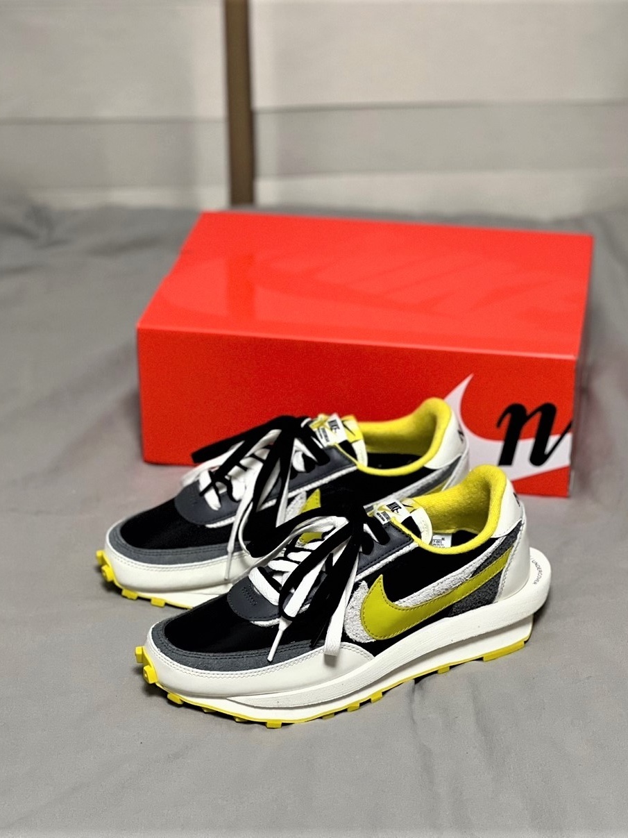 Nike x Sacai x Undercover LDWaffle Black Bright Citron 착용 스타일