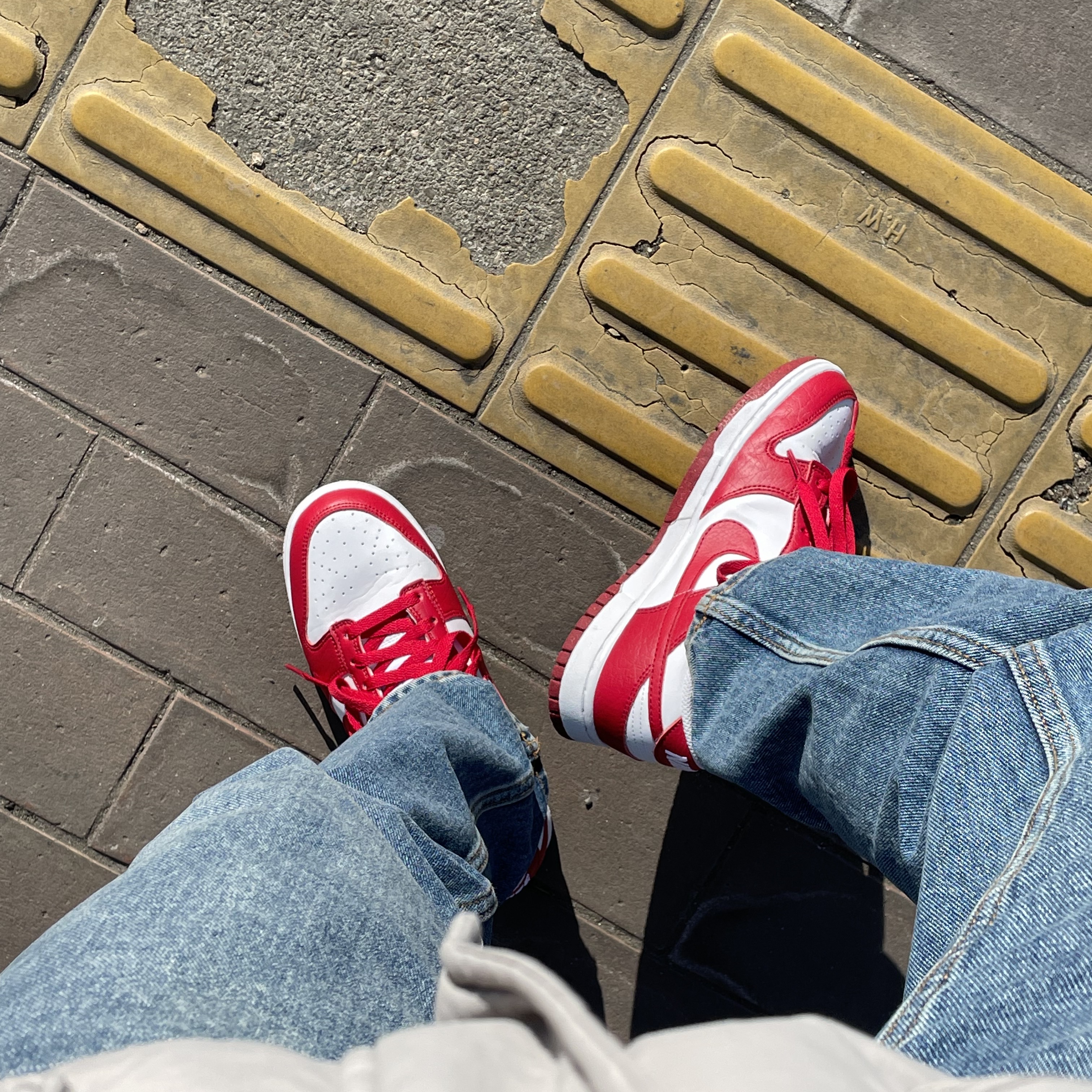 (W) Nike Dunk Low Next Nature Gym Red 착용 스타일