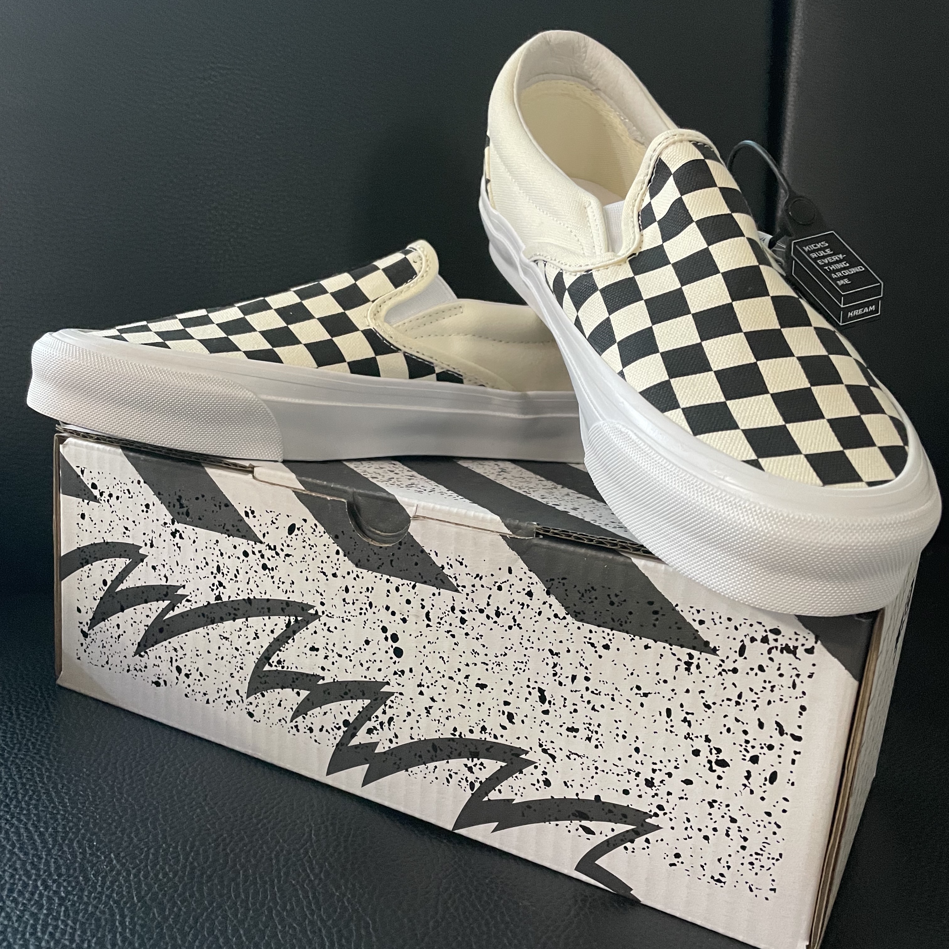 Vans Vault OG Classic Slip-On Checkerboard 착용 스타일 - 1