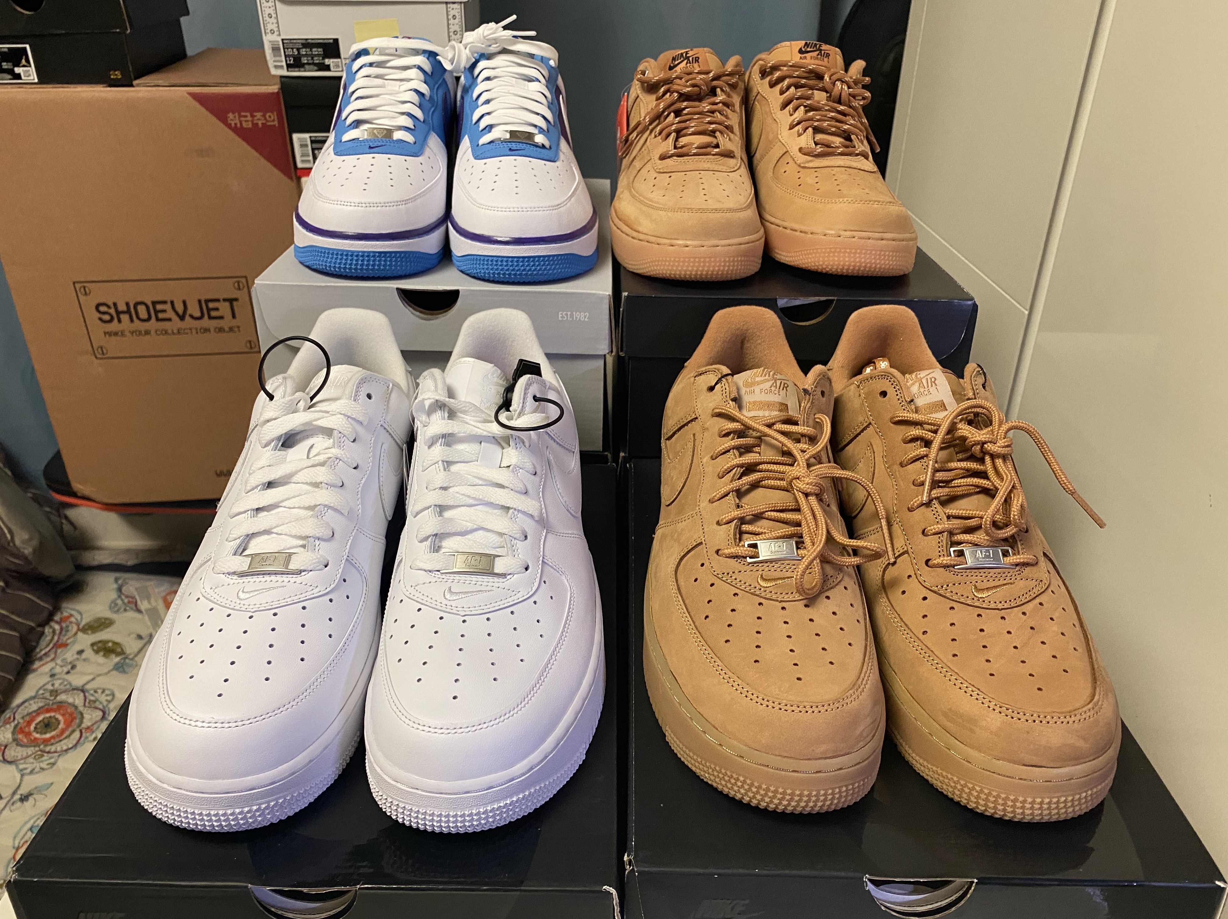 Nike x Supreme Air Force 1 Low Flax, Nike x Supreme Air Force 1 Low White 착용 스타일 - 5