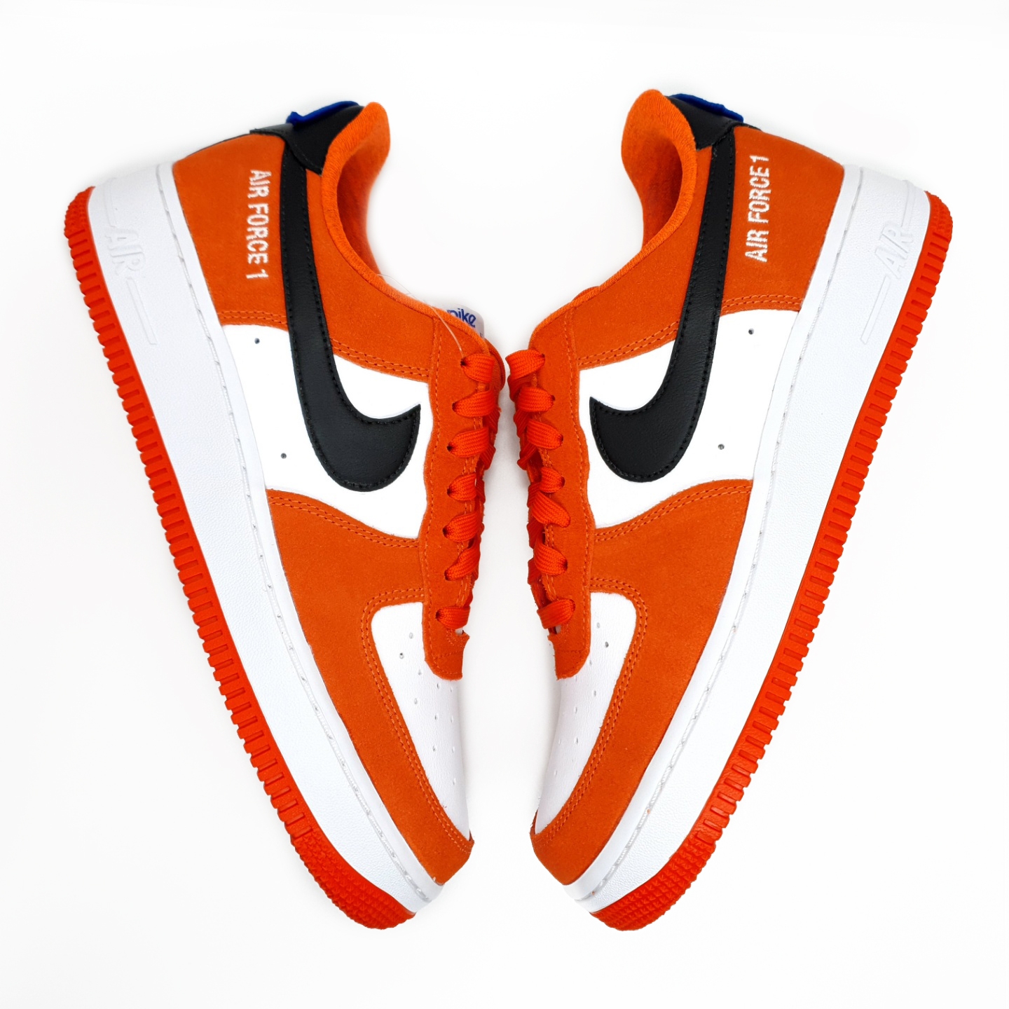 Nike Air Force 1 '07 LV8 Athletic Club Rush Orange Washed Teal 착용 스타일 - 3